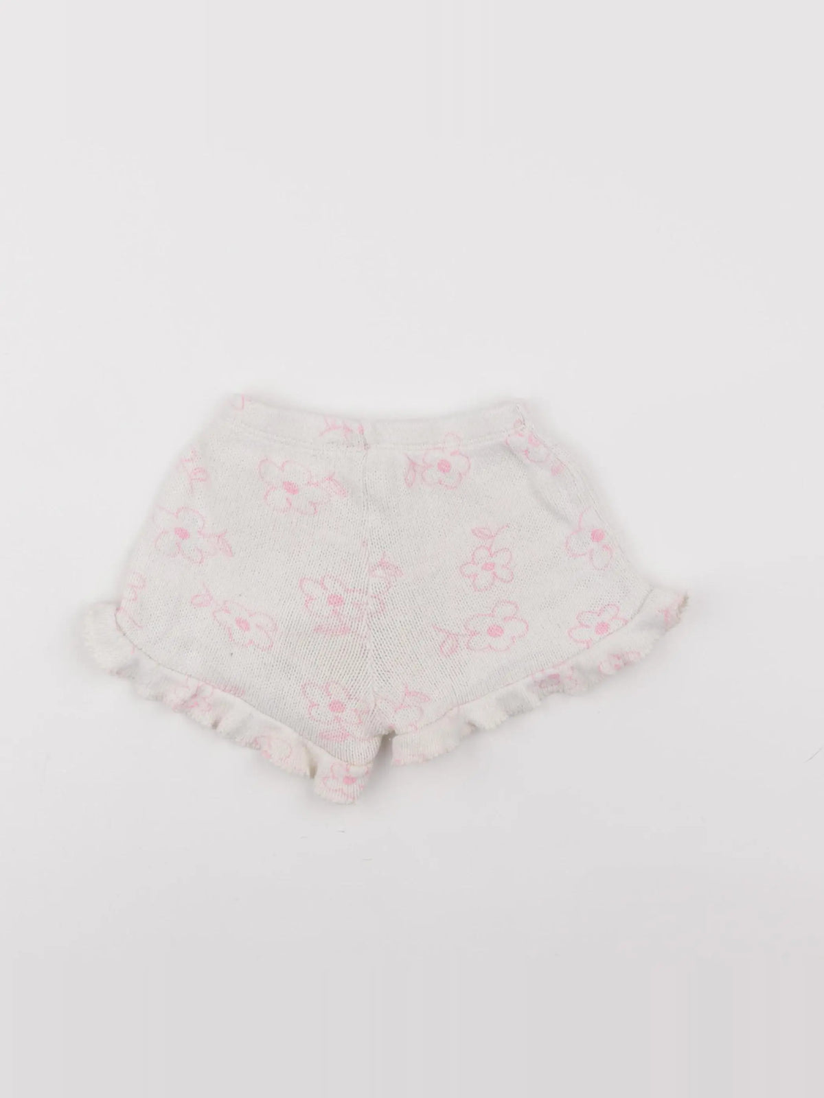 Zara - pantalon blanc, rose - 9/12 mois