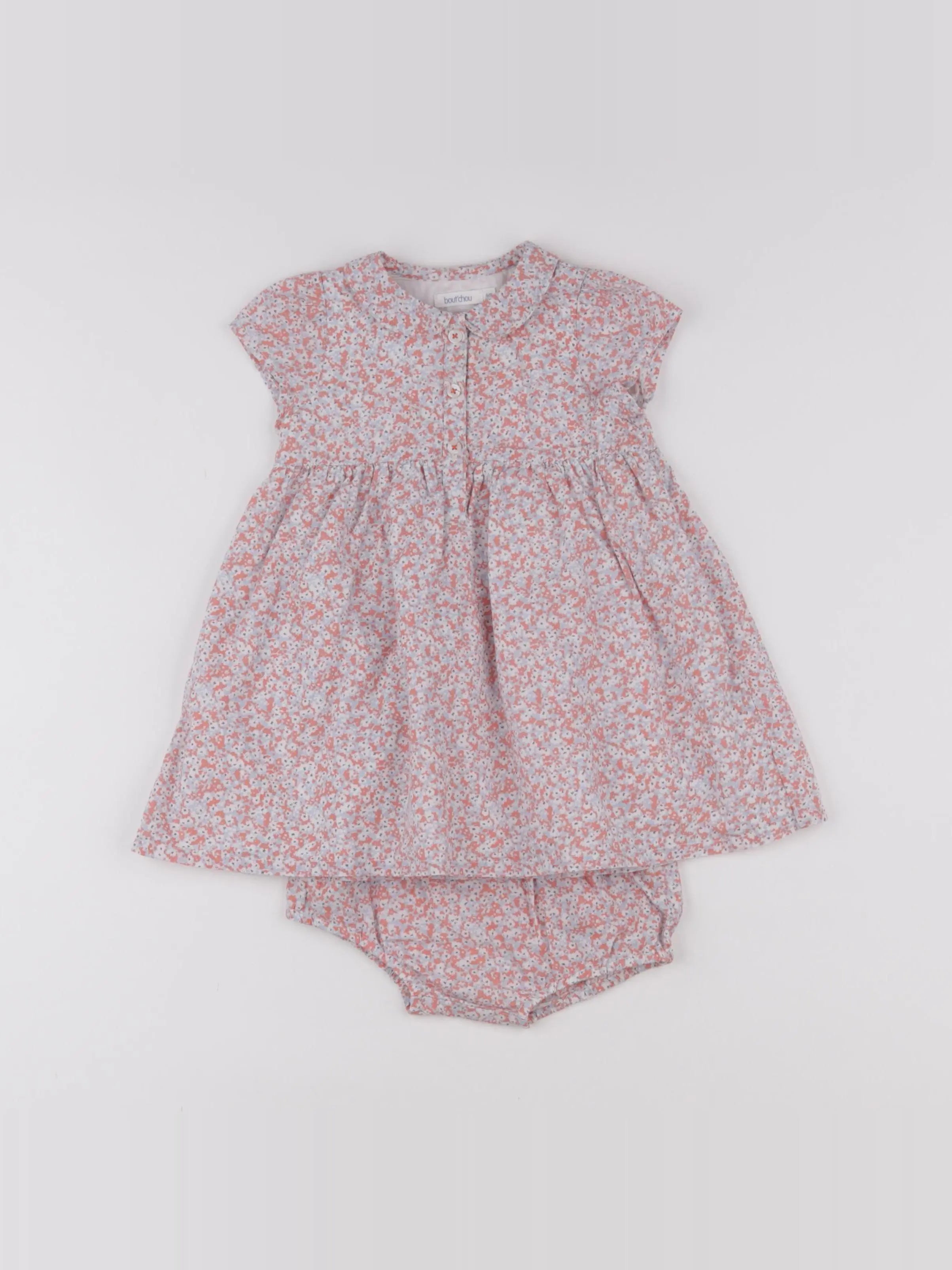 Boutchou - robe orange - 6 mois