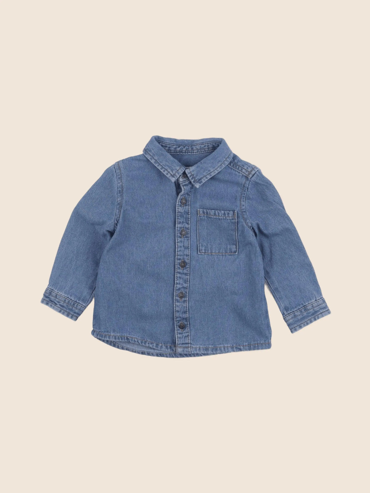 Vertbaudet - chemise bleu - 18 mois