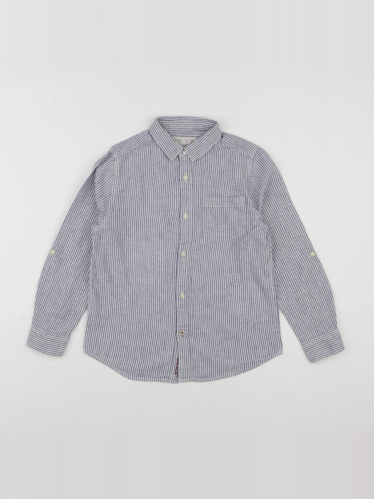 Zara - chemise bleu, blanc - 8 ans