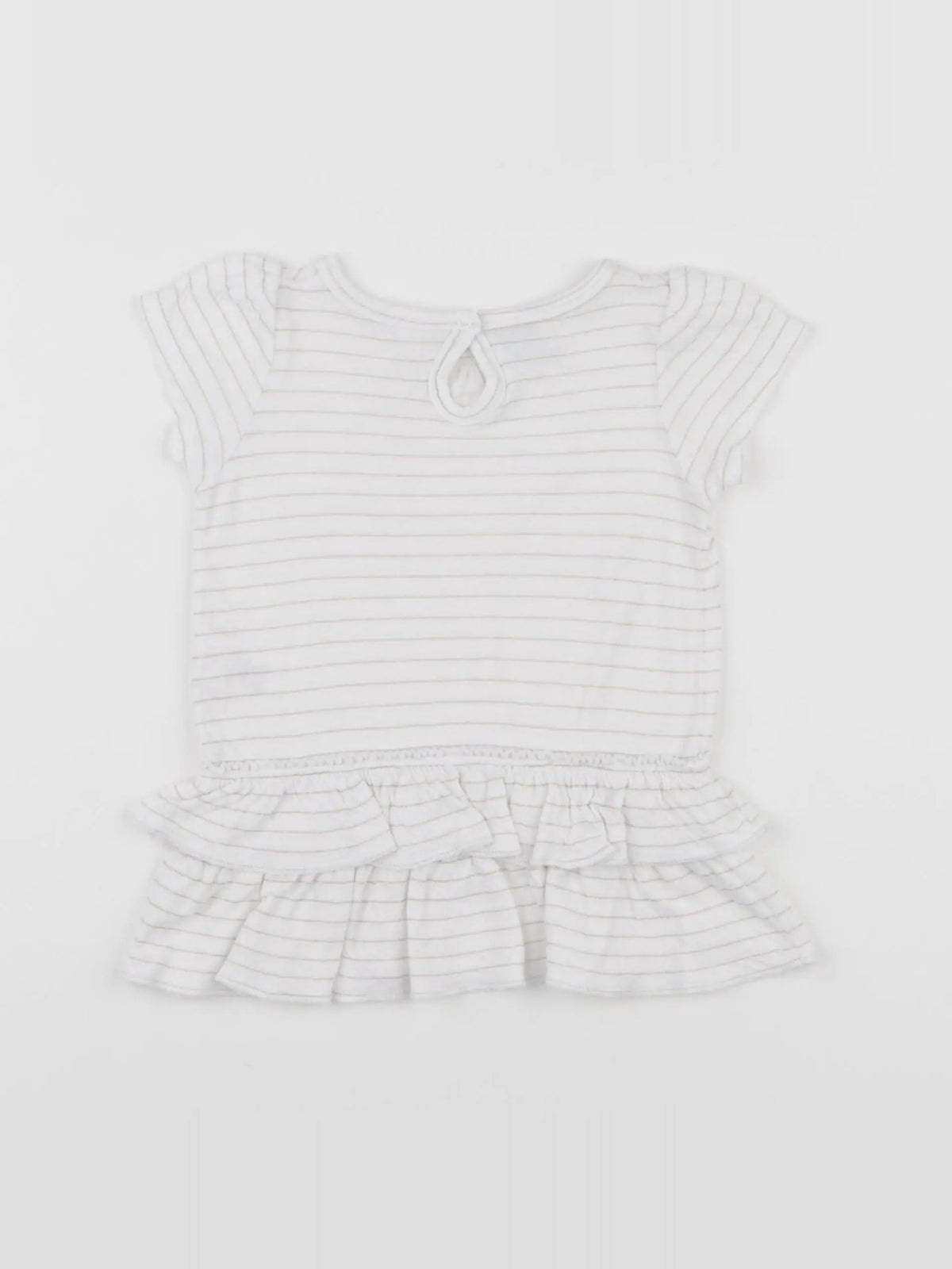 Petit Bateau - robe blanc, or - 6 mois
