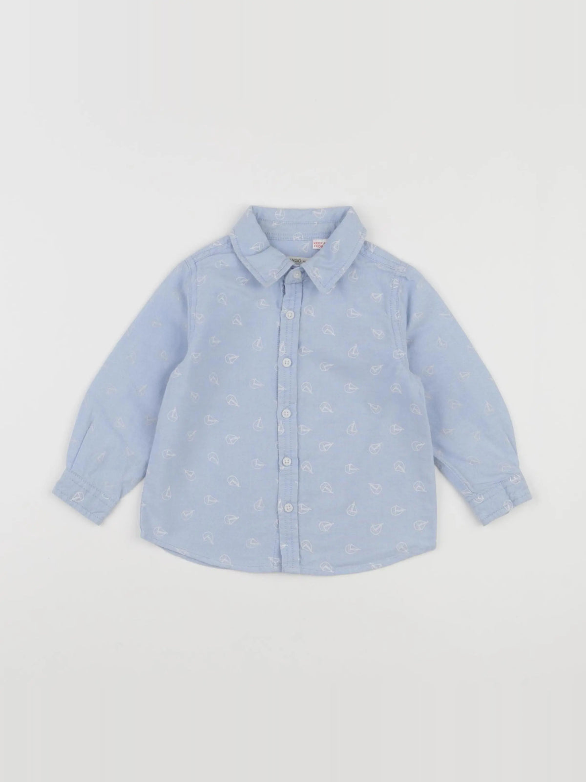 Mango - chemise bleu - 12/18 mois
