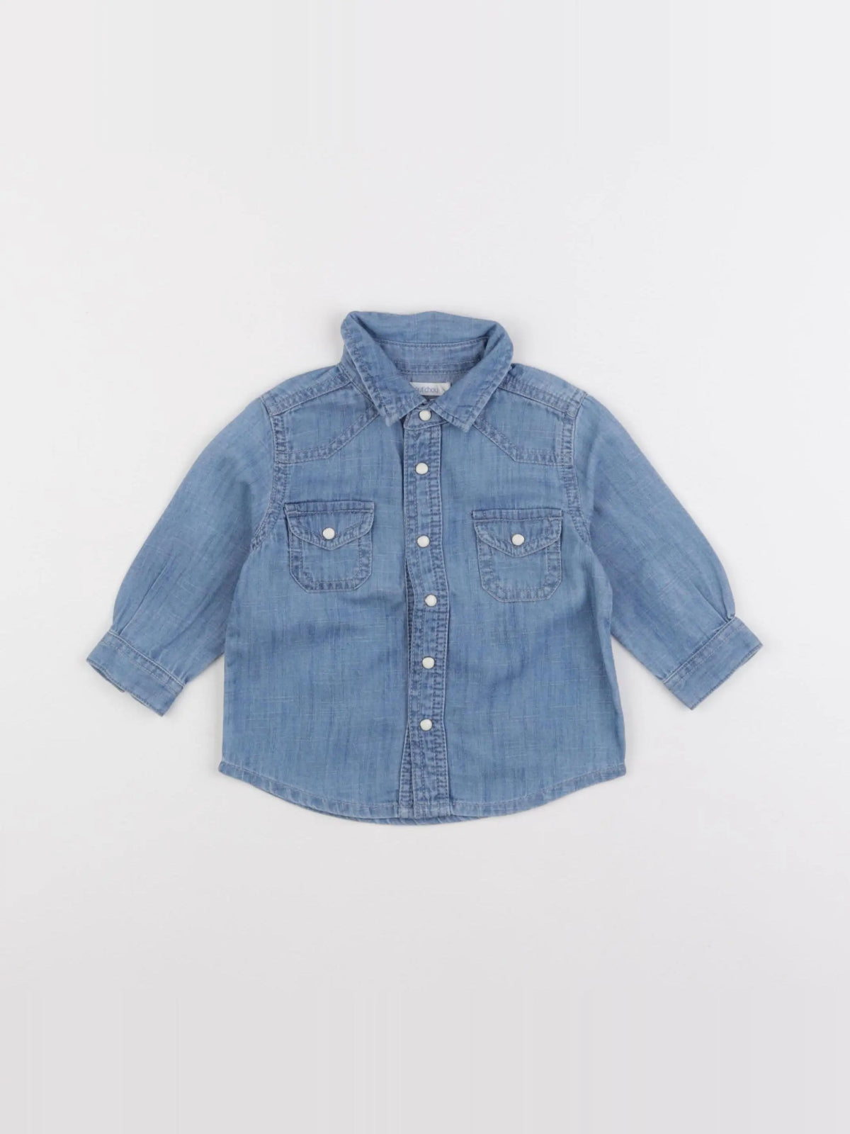 Boutchou - chemise bleu - 6 mois