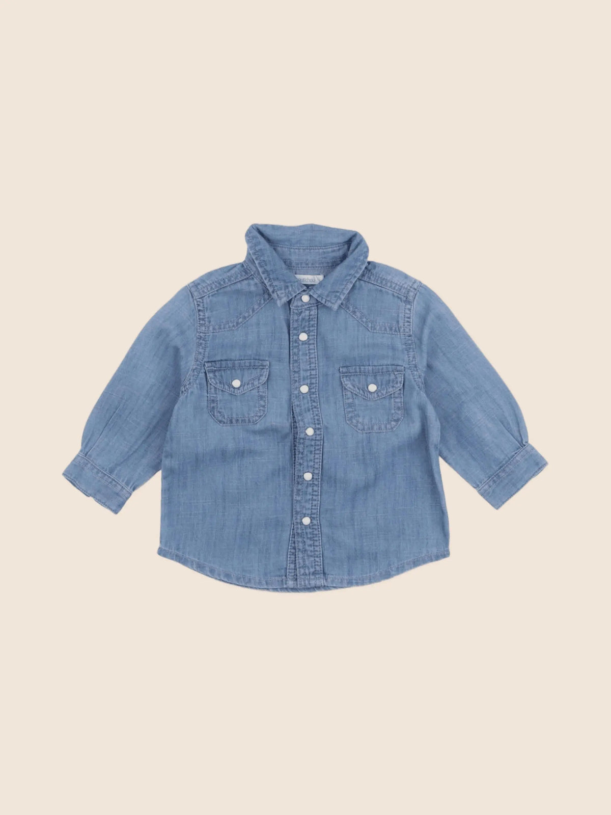 Boutchou - chemise bleu - 6 mois