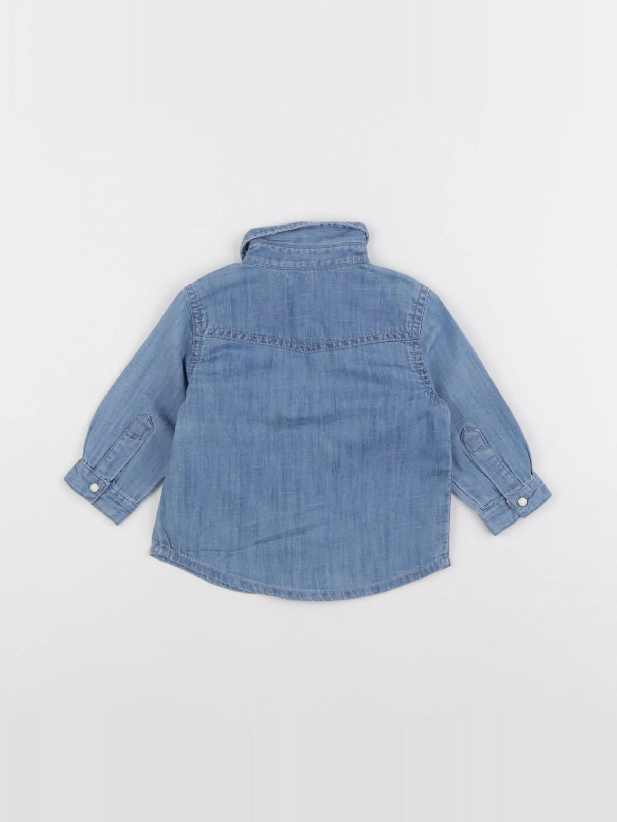 Boutchou - chemise bleu - 6 mois