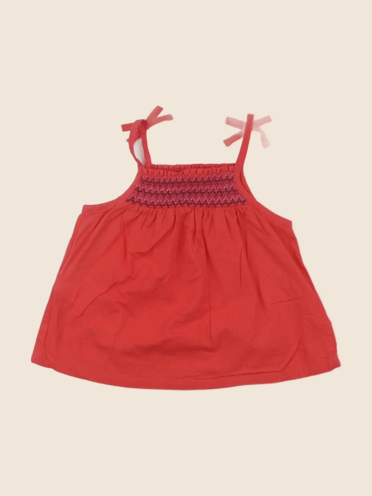 Vertbaudet - blouse rouge - 9 mois