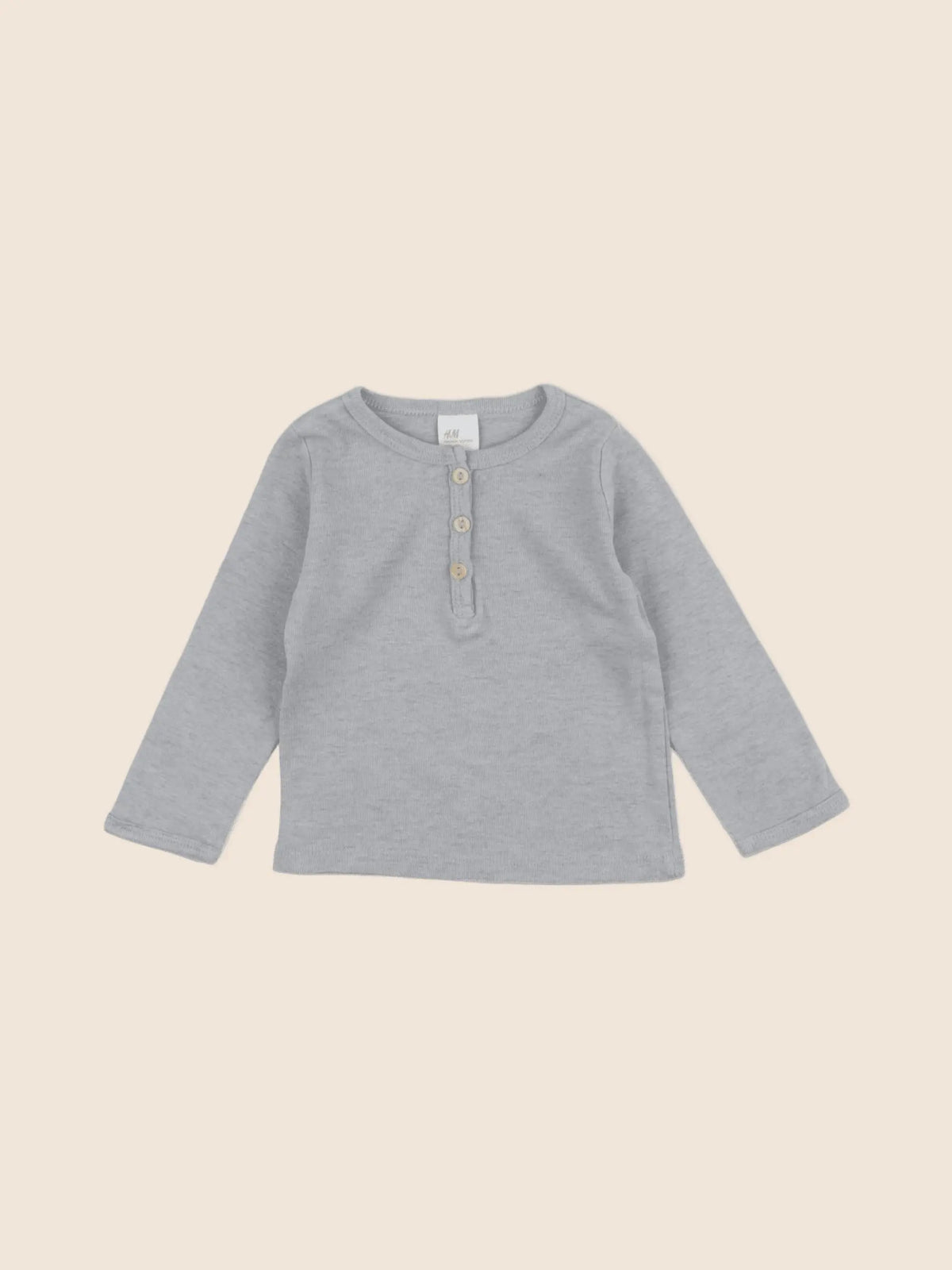 H&M - tee-shirt gris - 3/6 mois