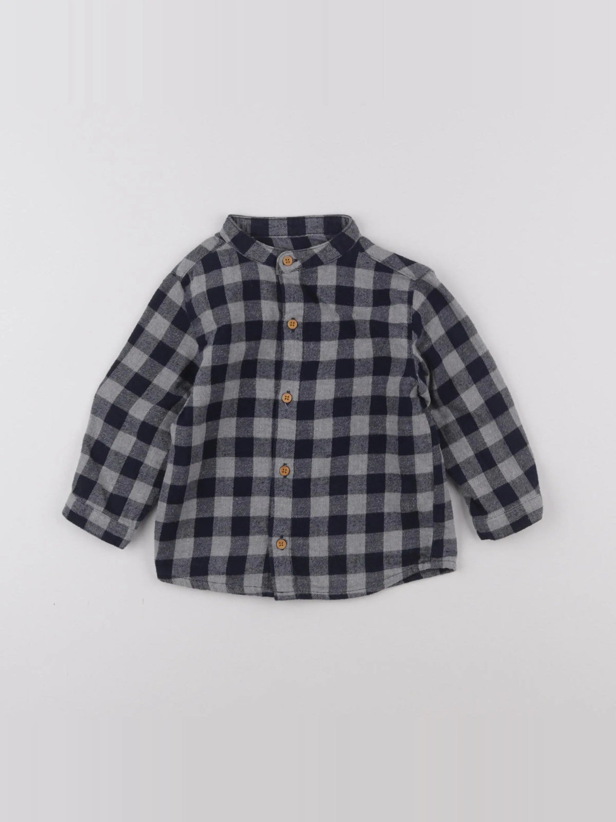 Boutchou - chemise bleu, gris - 18 mois