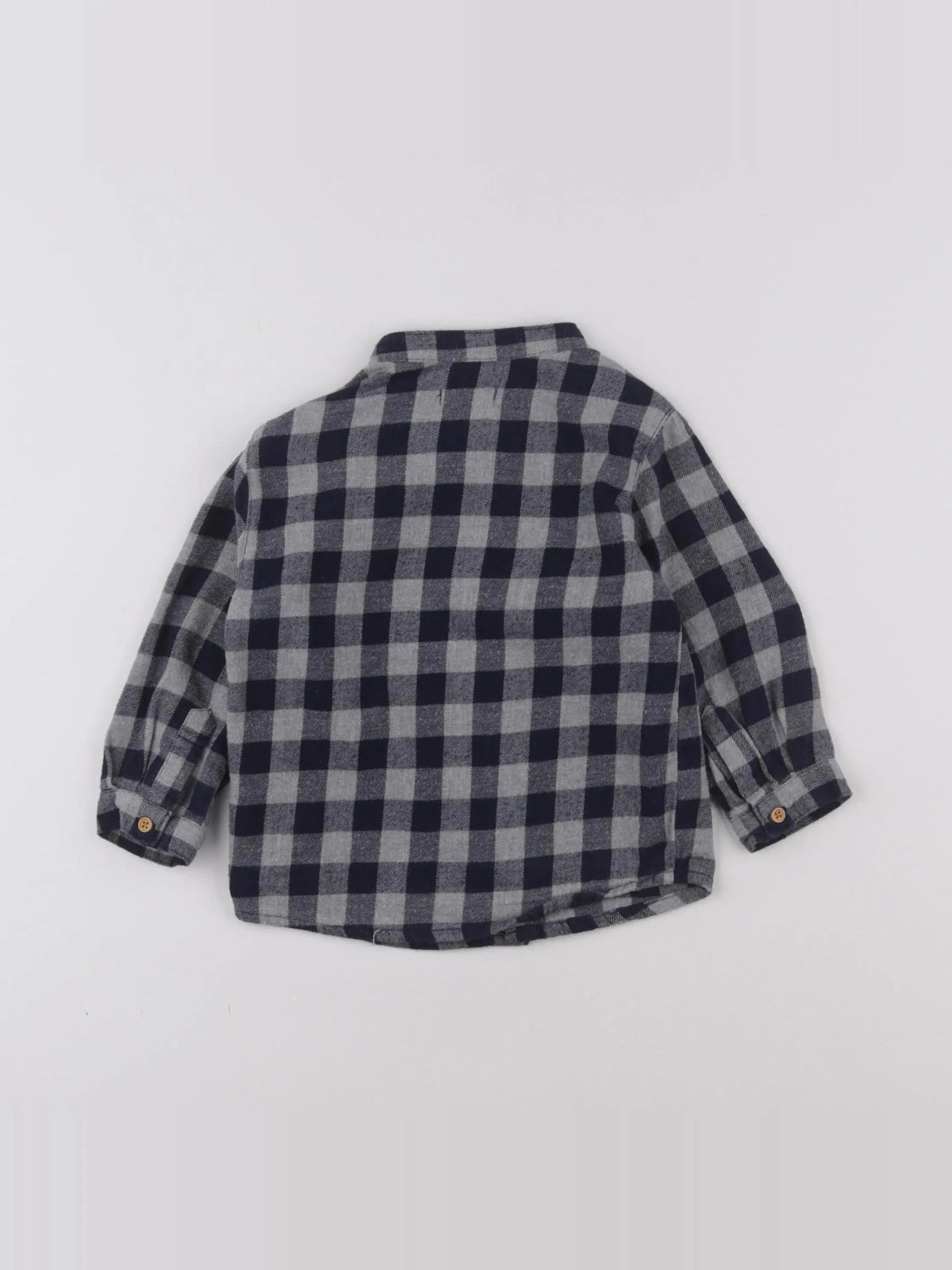 Boutchou - chemise bleu, gris - 18 mois