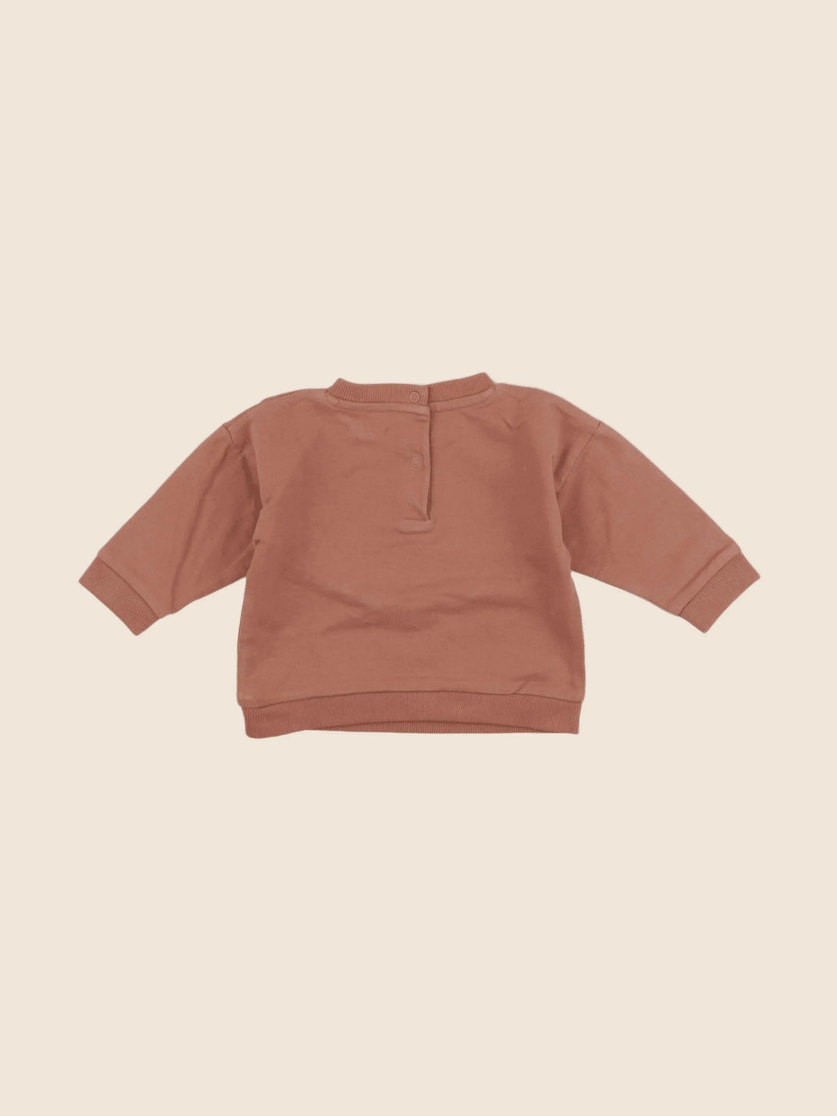 Vertbaudet - sweat marron - 6 mois