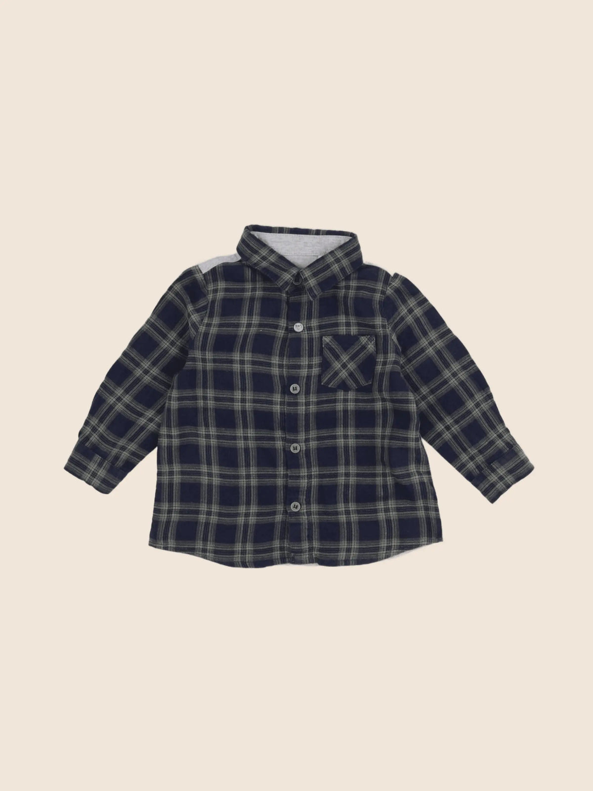 IKKS - chemise imprimé au dos bleu, vert - 12 mois