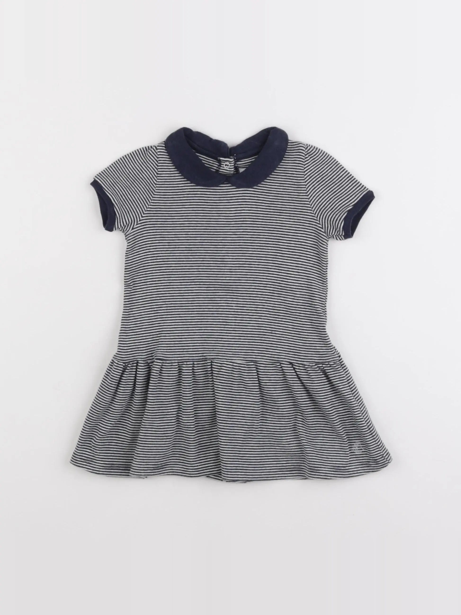 Petit Bateau - robe bleu - 12 mois
