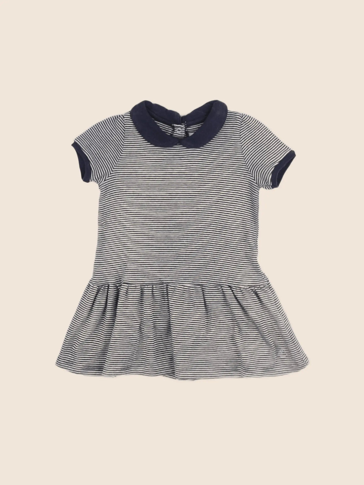 Petit Bateau - robe bleu - 12 mois