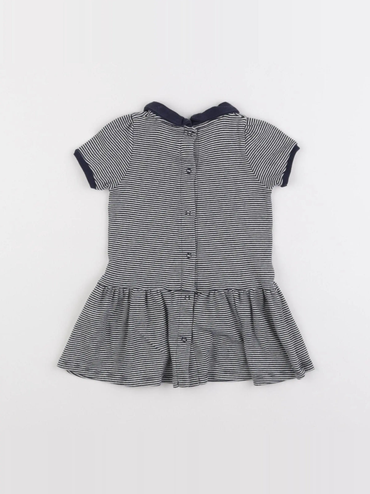 Petit Bateau - robe bleu - 12 mois