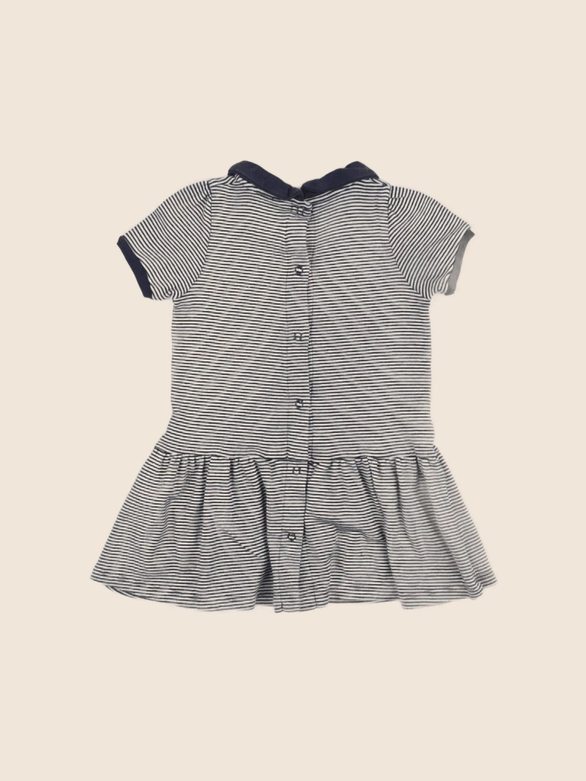 Petit Bateau - robe bleu - 12 mois