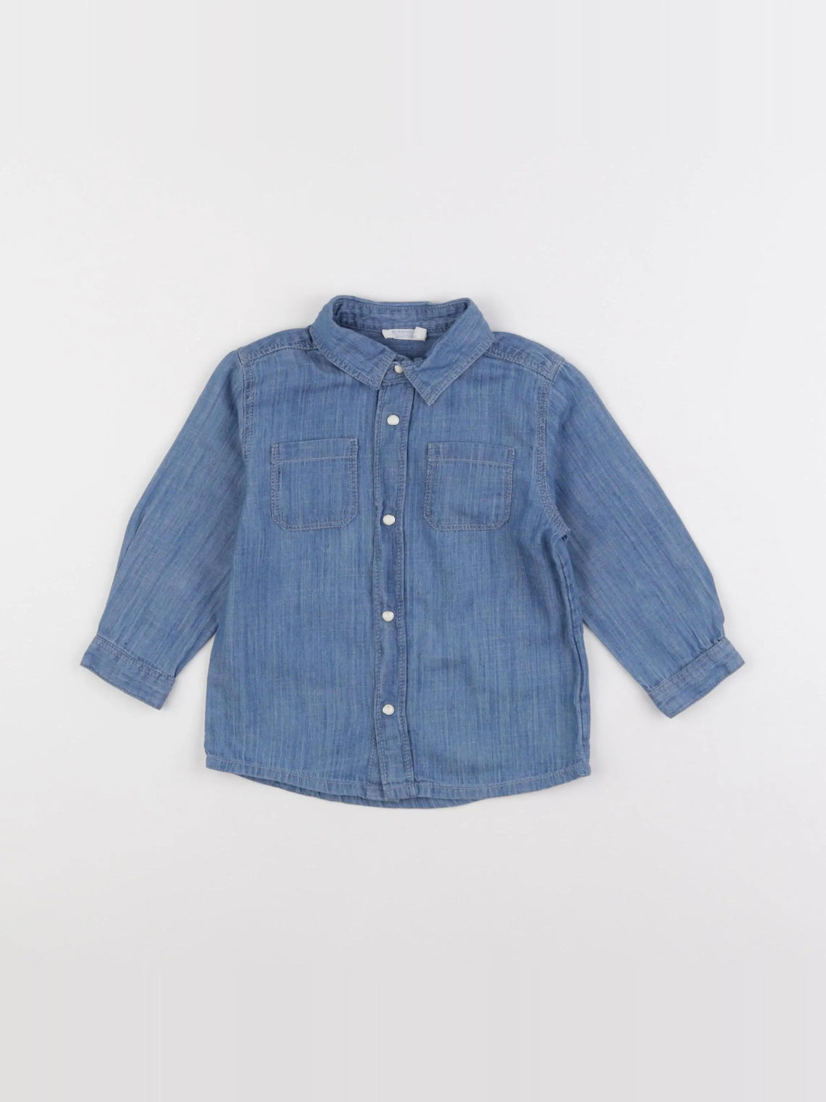 Boutchou - chemise bleu - 18 mois