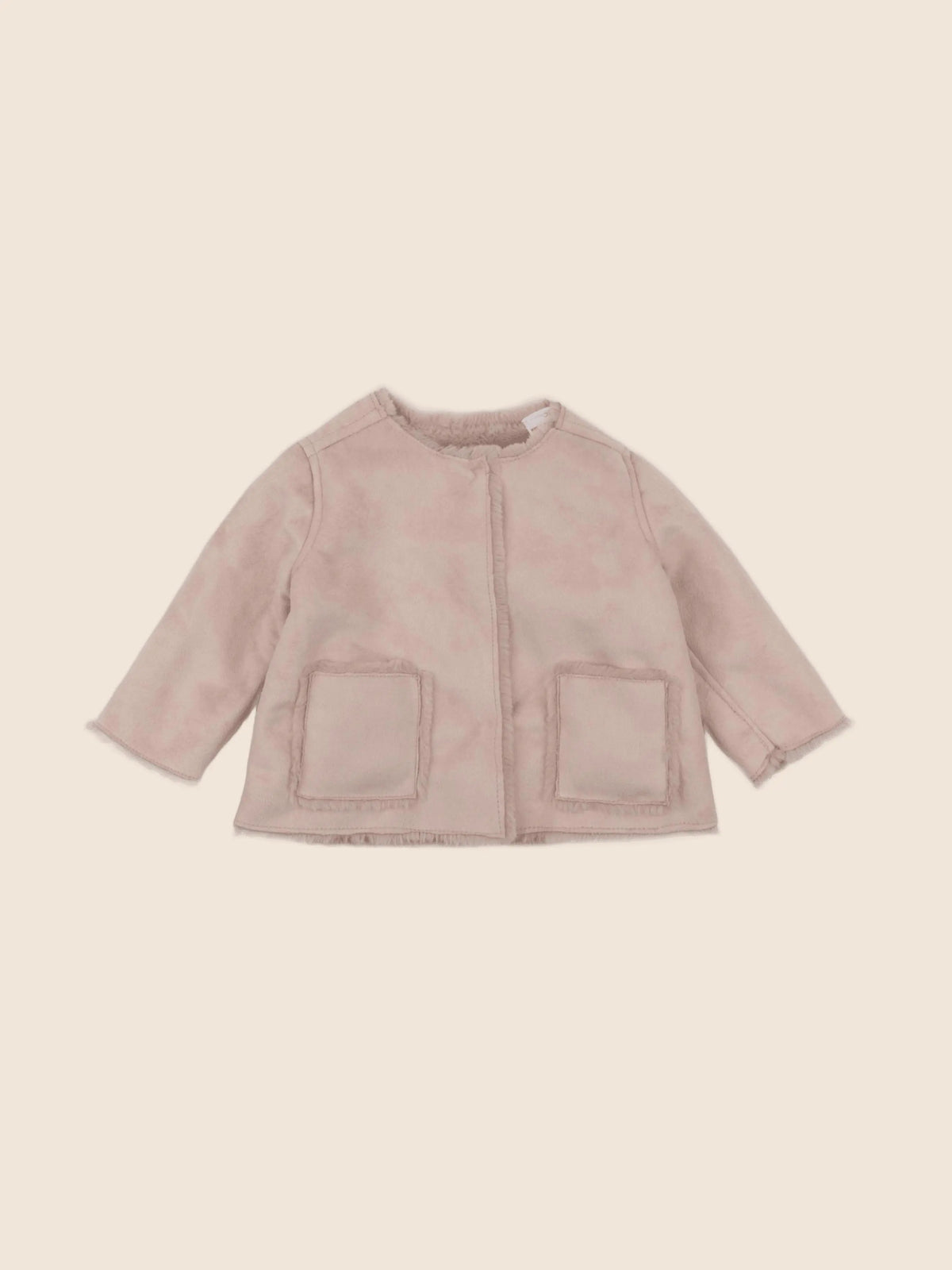 Zara - veste doublé beige - 6/9 mois