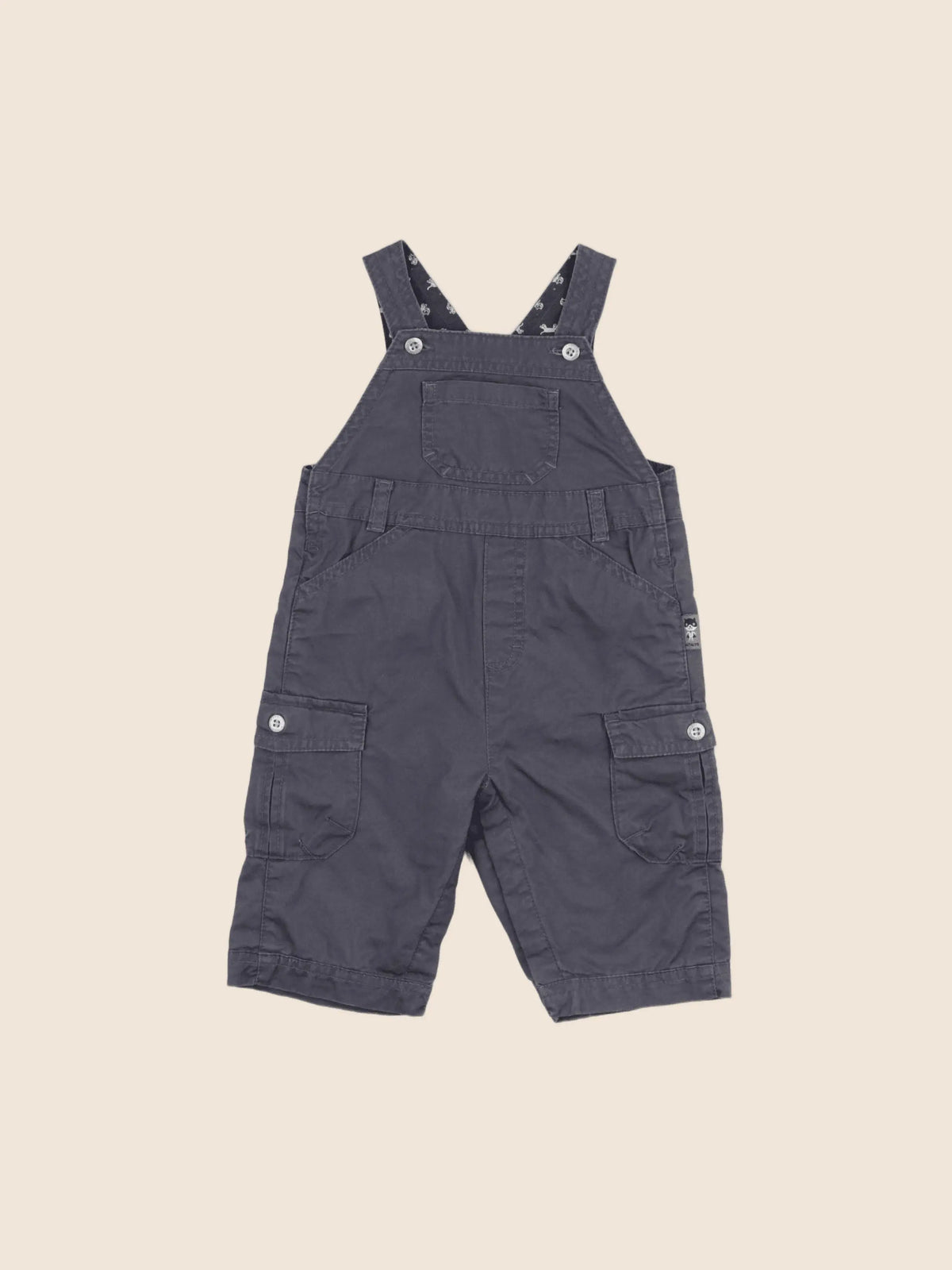 Natalys - salopette gris - 6 mois
