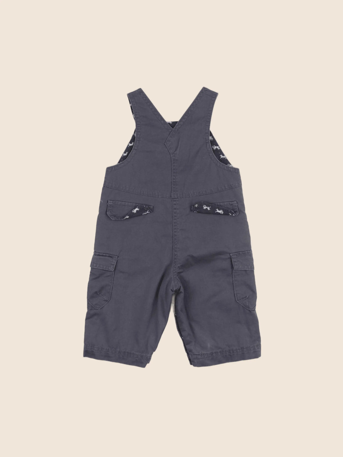 Natalys - salopette gris - 6 mois