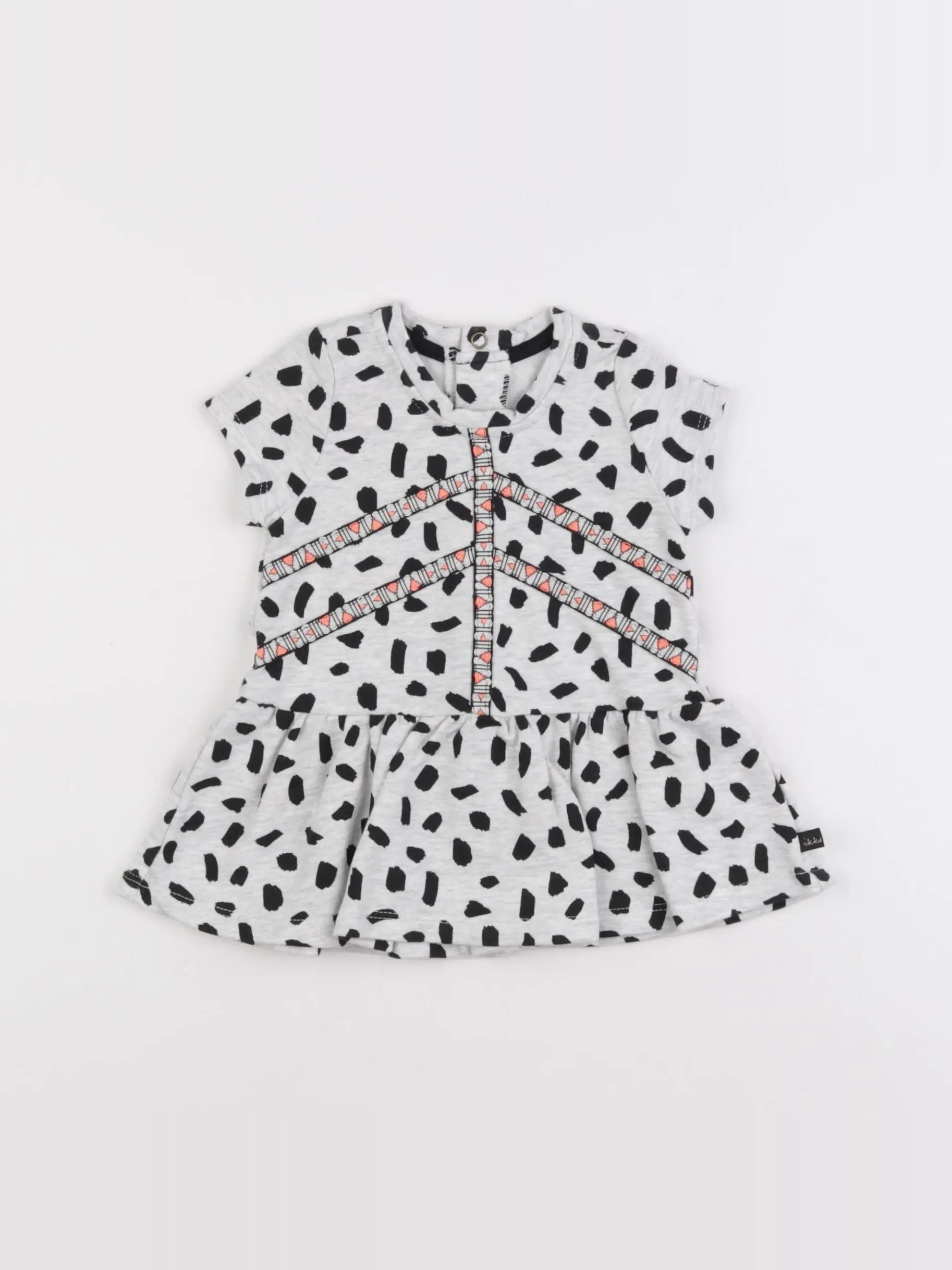 IKKS - robe gris, noir - 3 mois