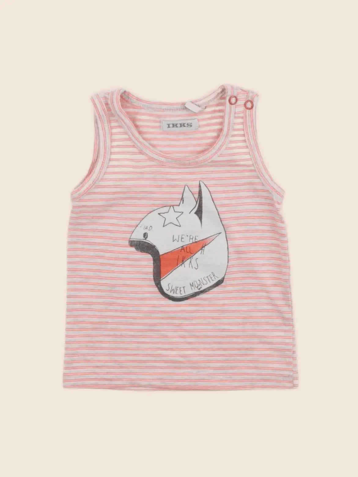 IKKS - débardeur gris, orange - 3 mois