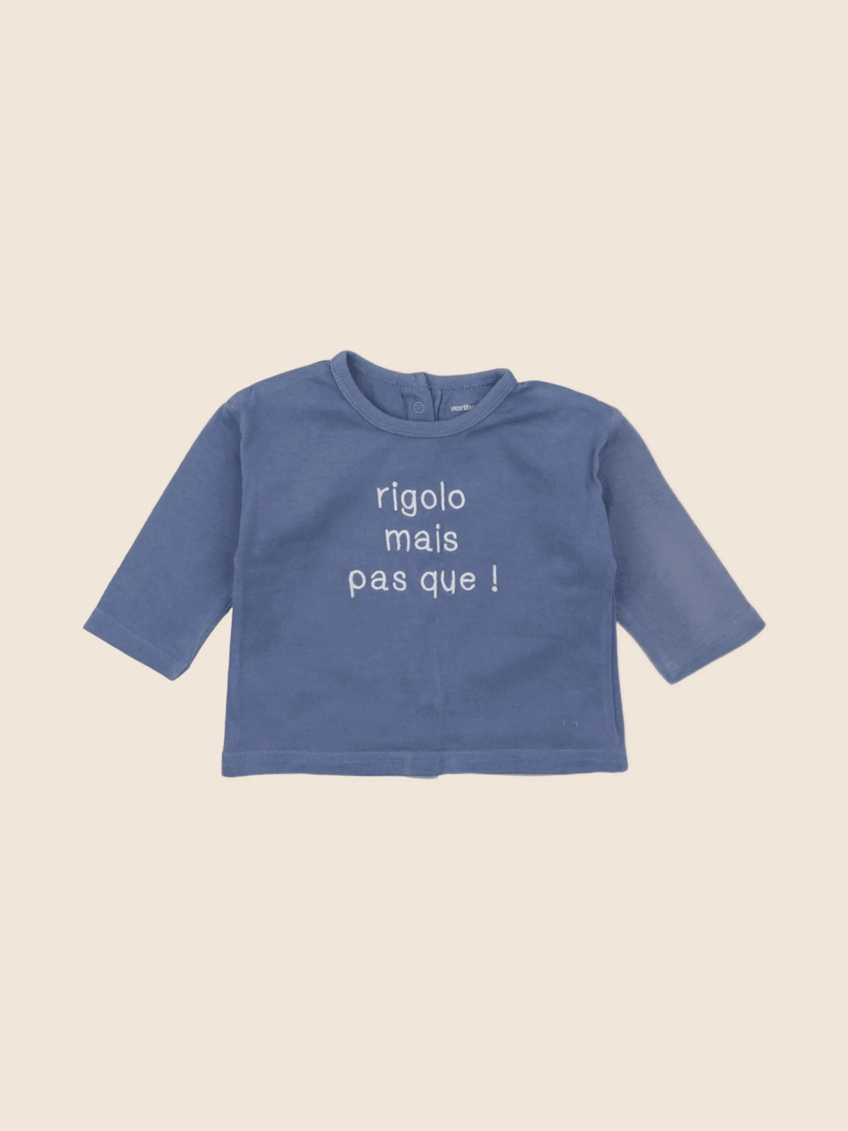 Vertbaudet - tee-shirt bleu - 3 mois