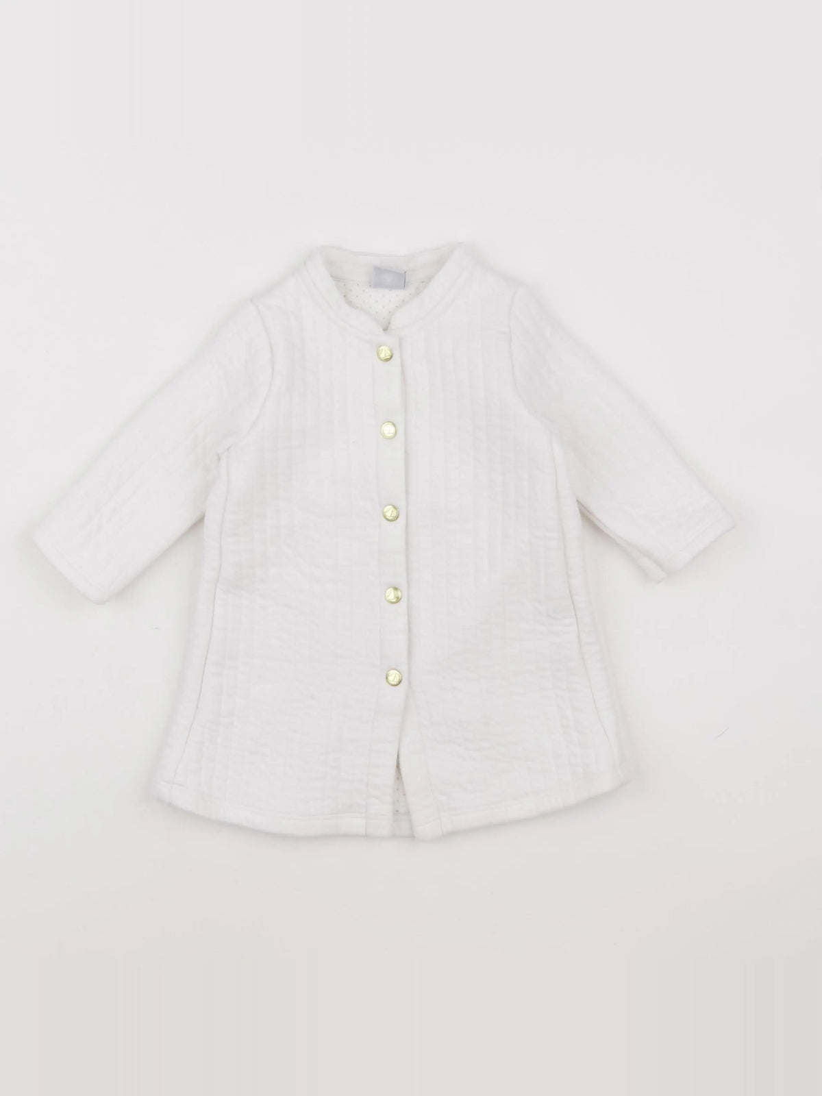 Petit Bateau - manteau blanc - 12 mois