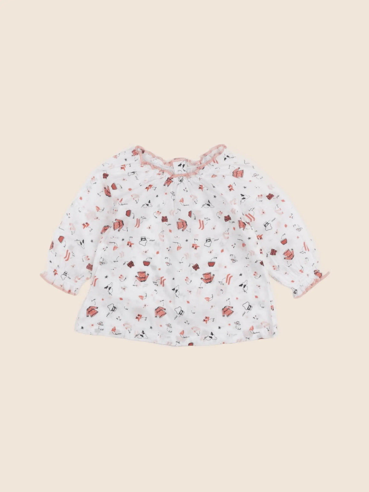 Vertbaudet - blouse multicolore - 6 mois