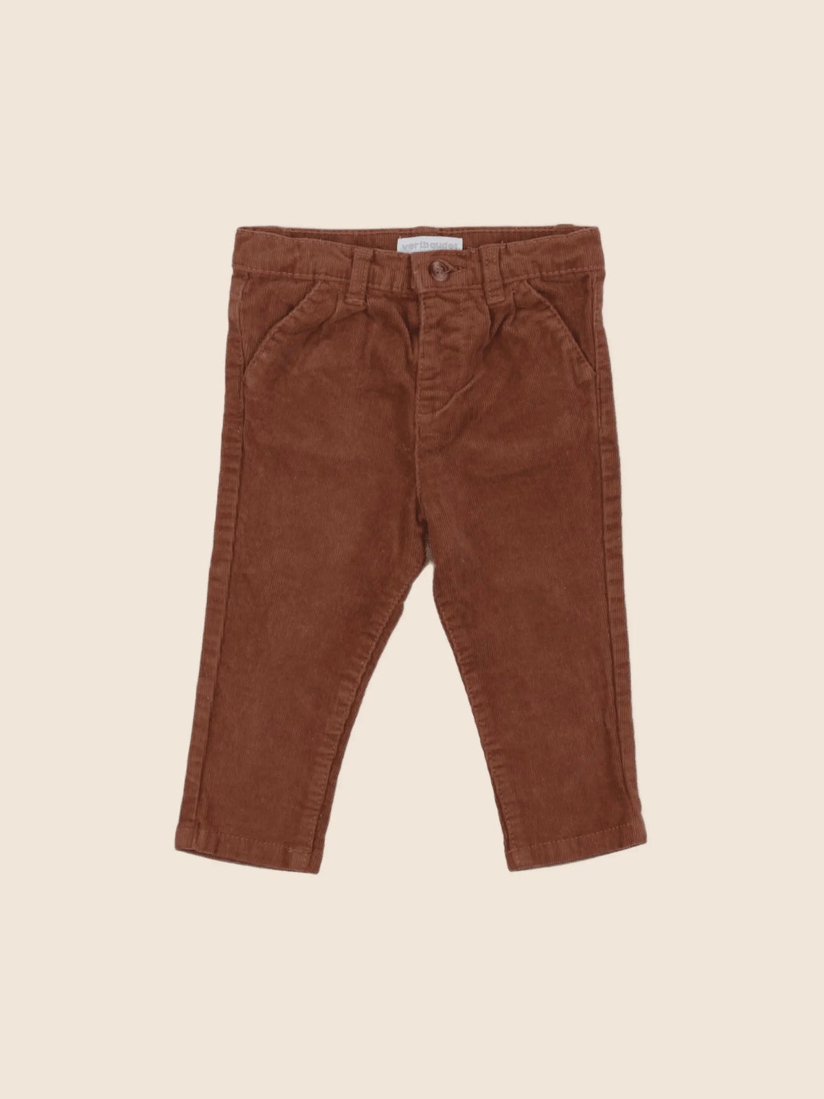 Vertbaudet - pantalon marron - 6 mois