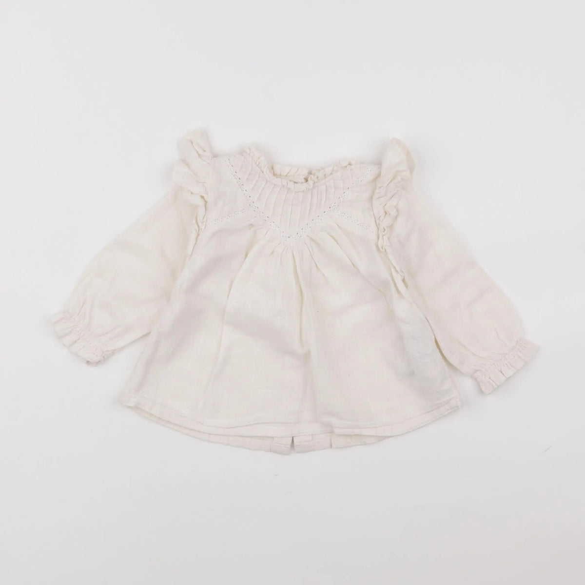 Vertbaudet - blouse beige - 12 mois