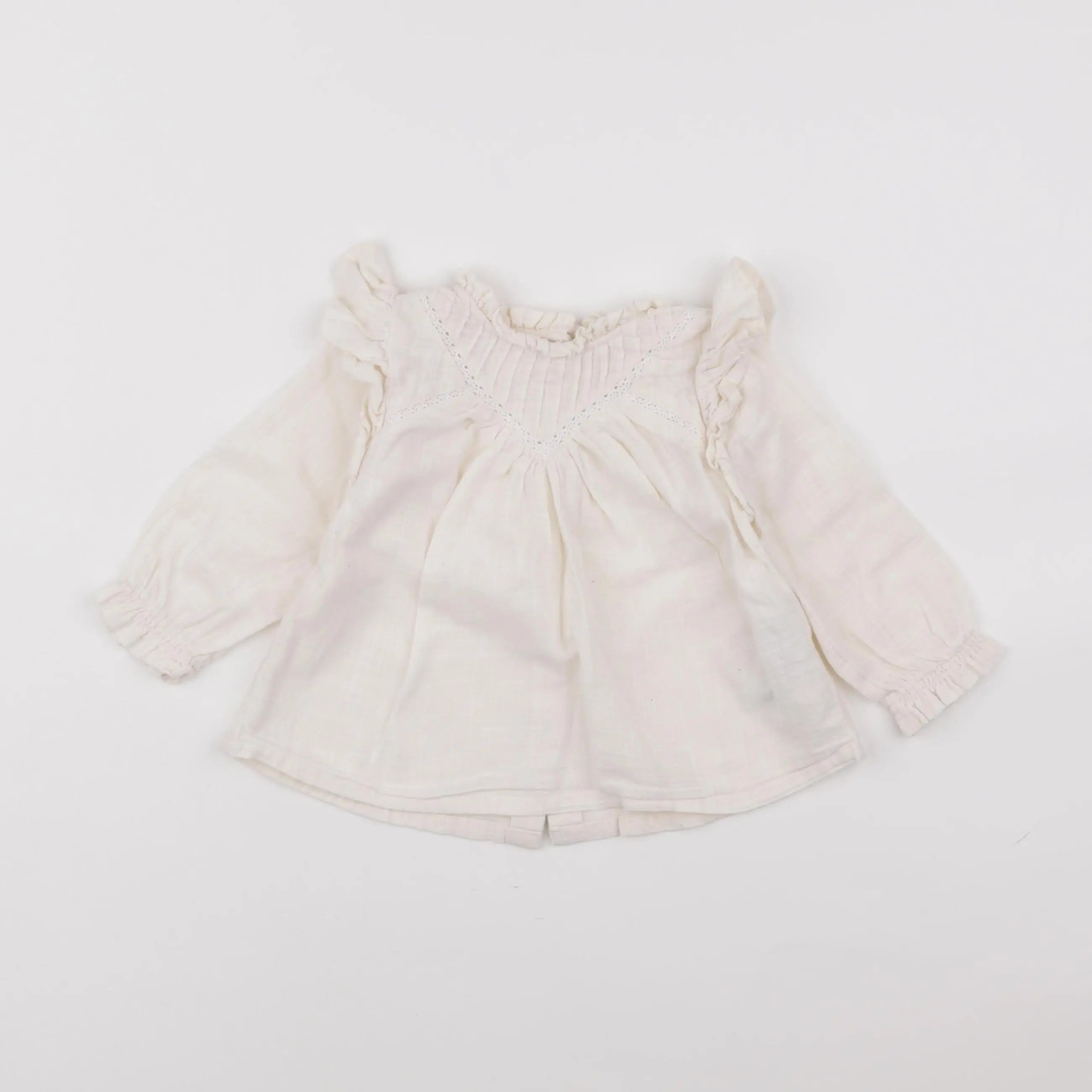 Vertbaudet - blouse beige - 12 mois