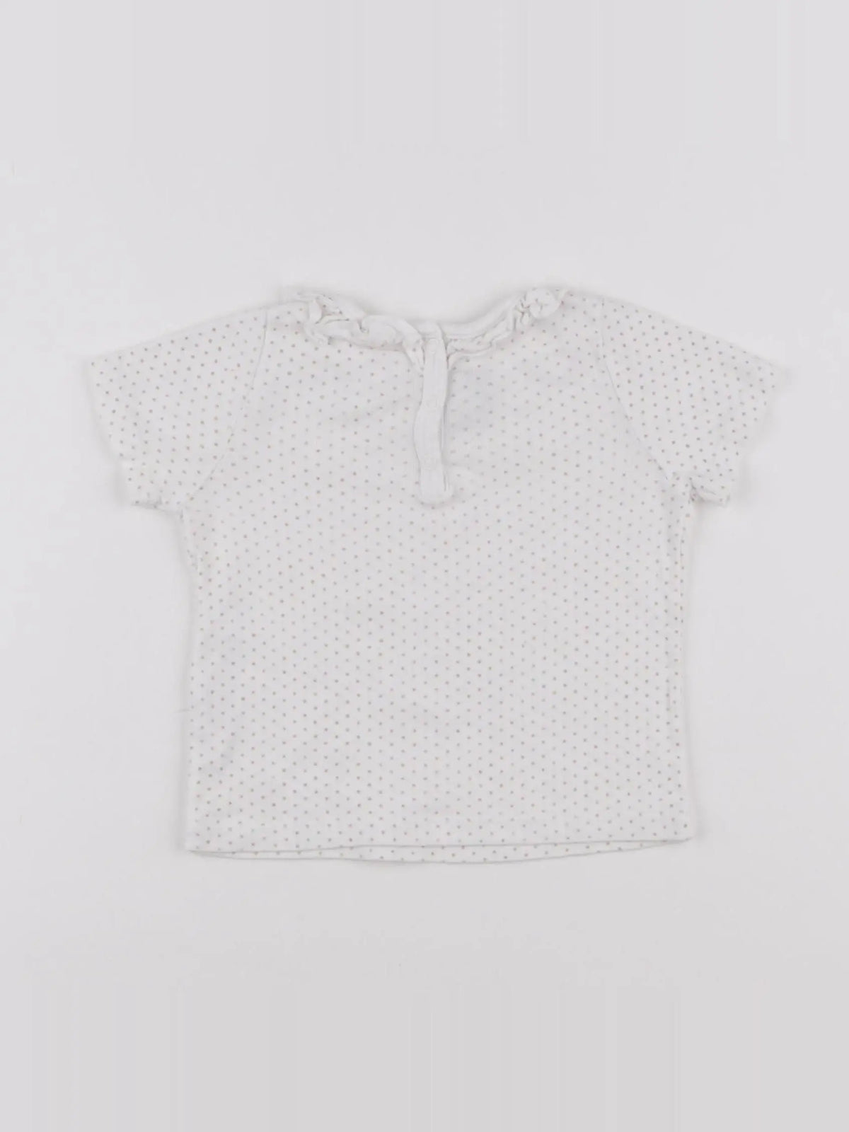 Petit Bateau - tee-shirt blanc, or - 12 mois