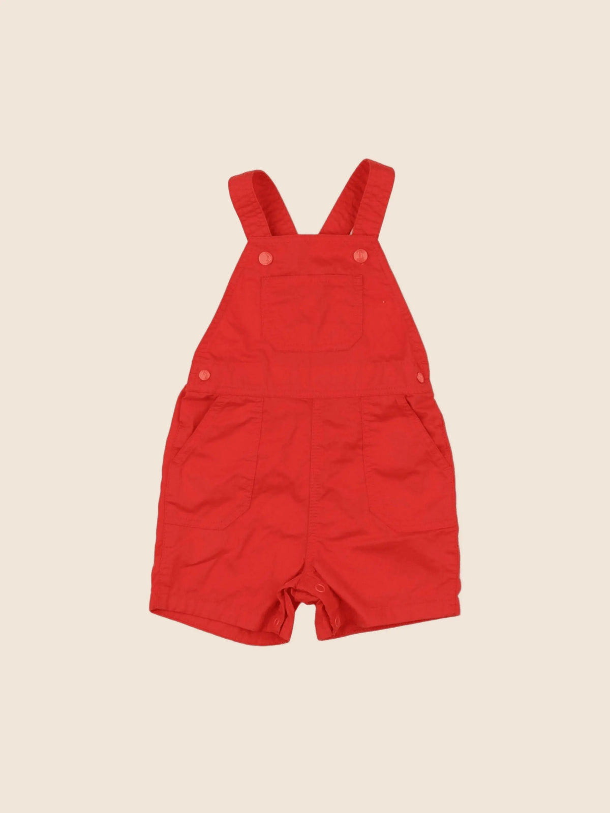 Petit Bateau - salopette rouge - 6 mois