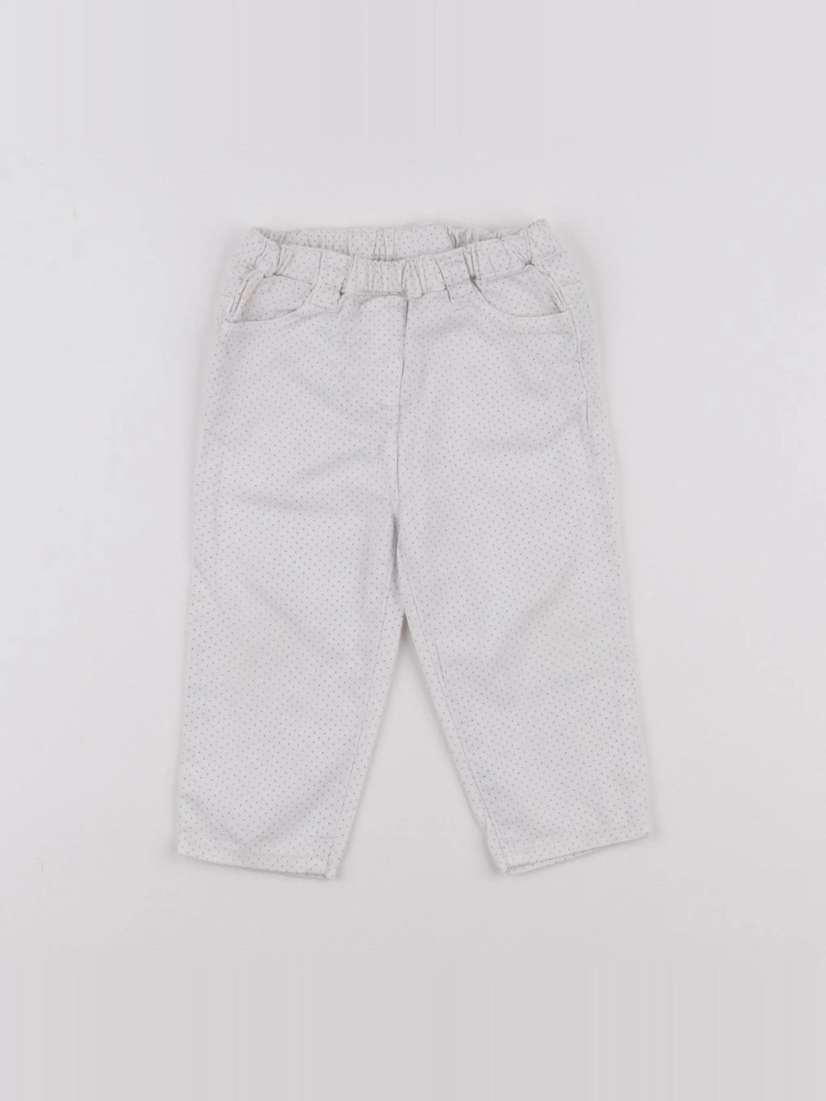 Cyrillus - pantalon blanc, rouge - 18 mois