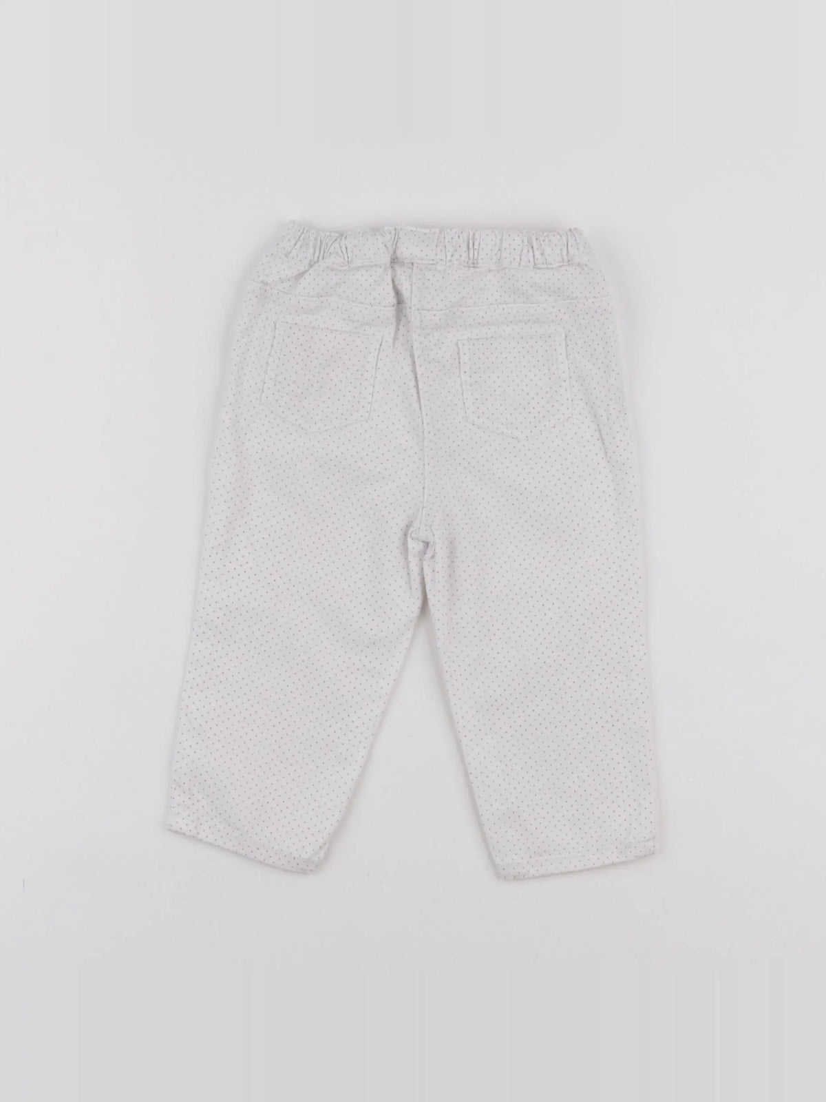 Cyrillus - pantalon blanc, rouge - 18 mois