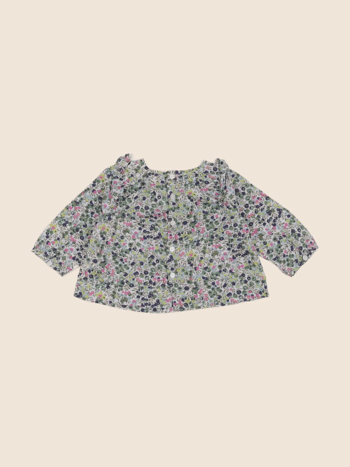 Jacadi - blouse liberty vert - 6 mois