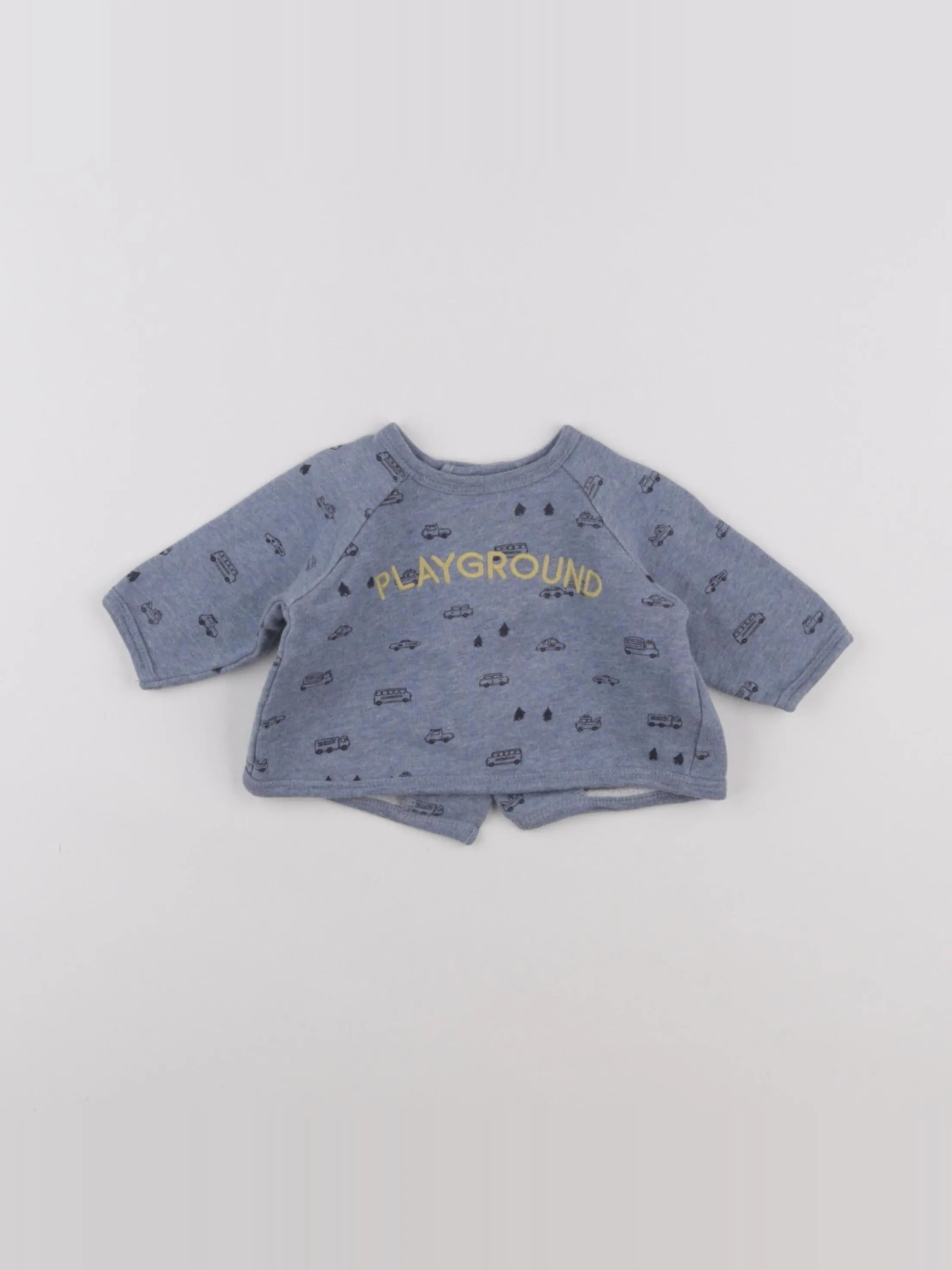 Boutchou - sweat bleu - 3 mois