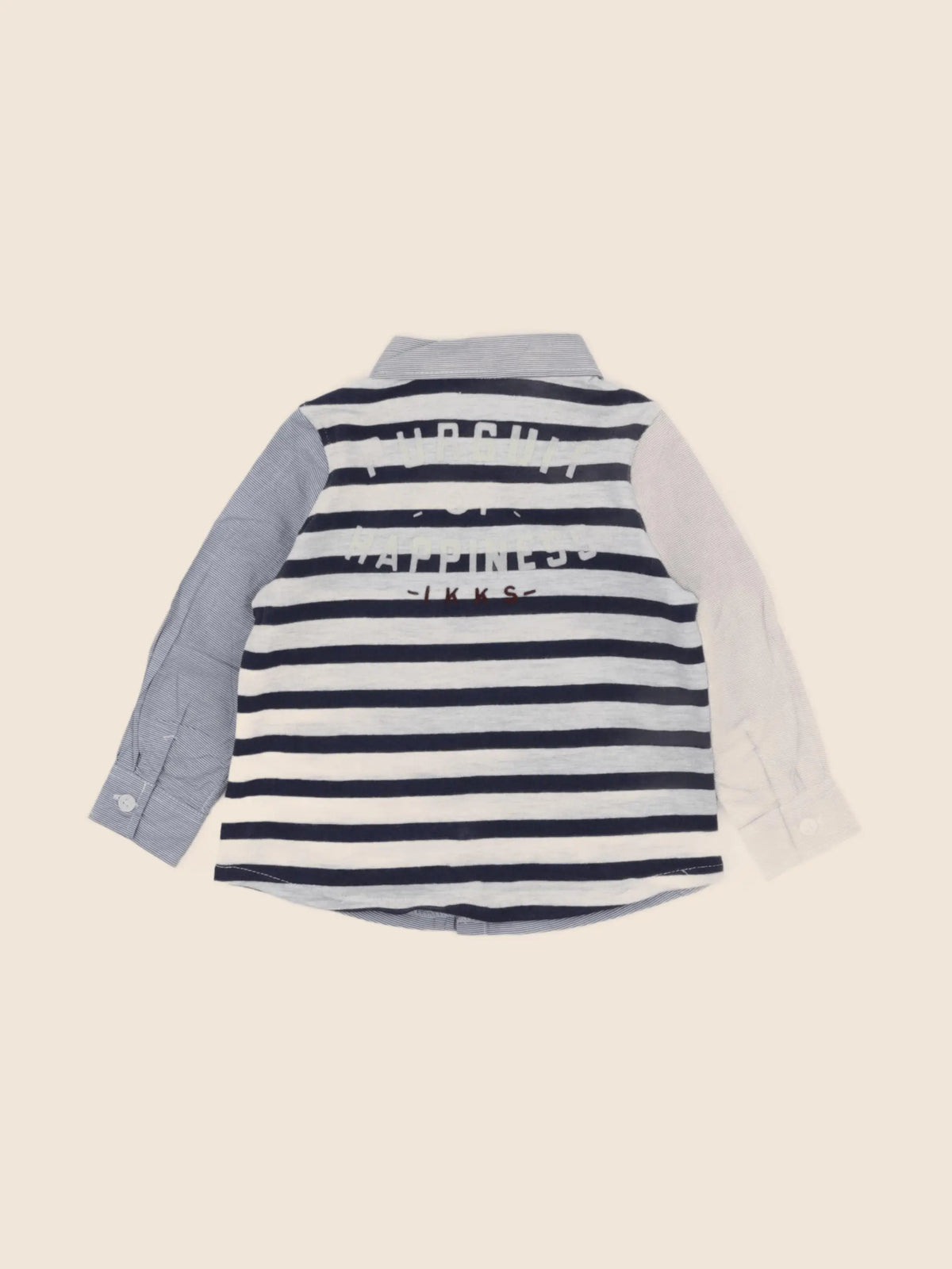 IKKS - chemise imprimé au dos bleu - 12 mois