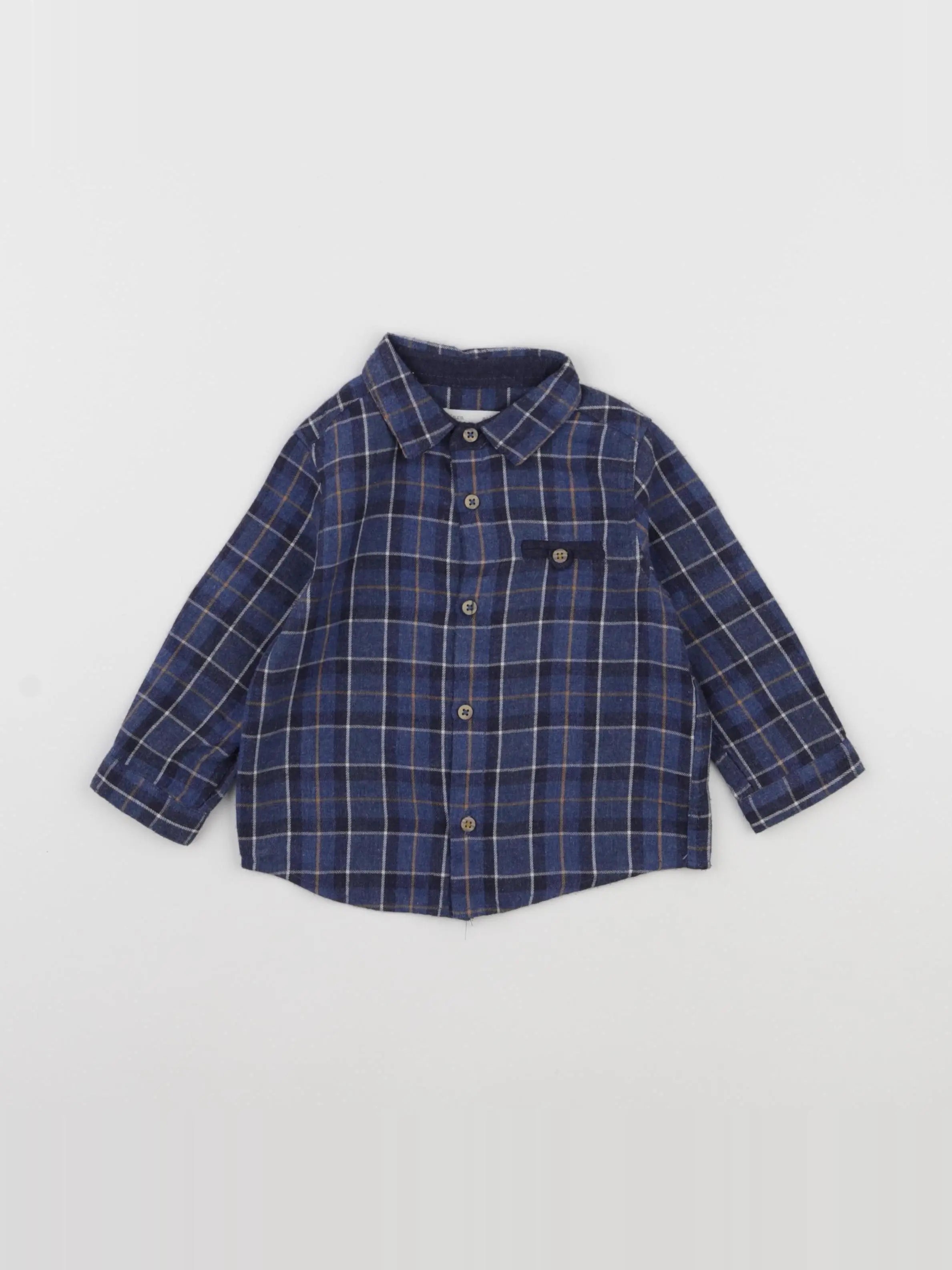 Zara - chemise bleu - 6/9 mois