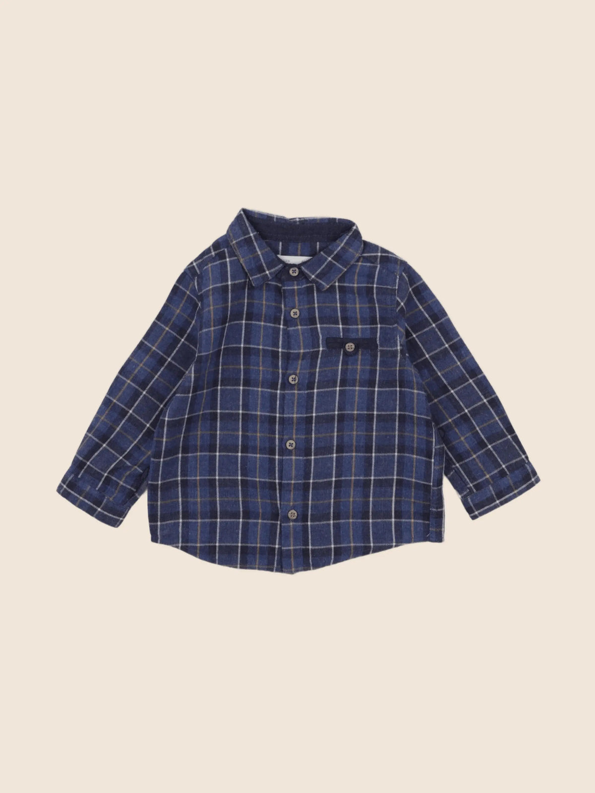 Zara - chemise bleu - 6/9 mois