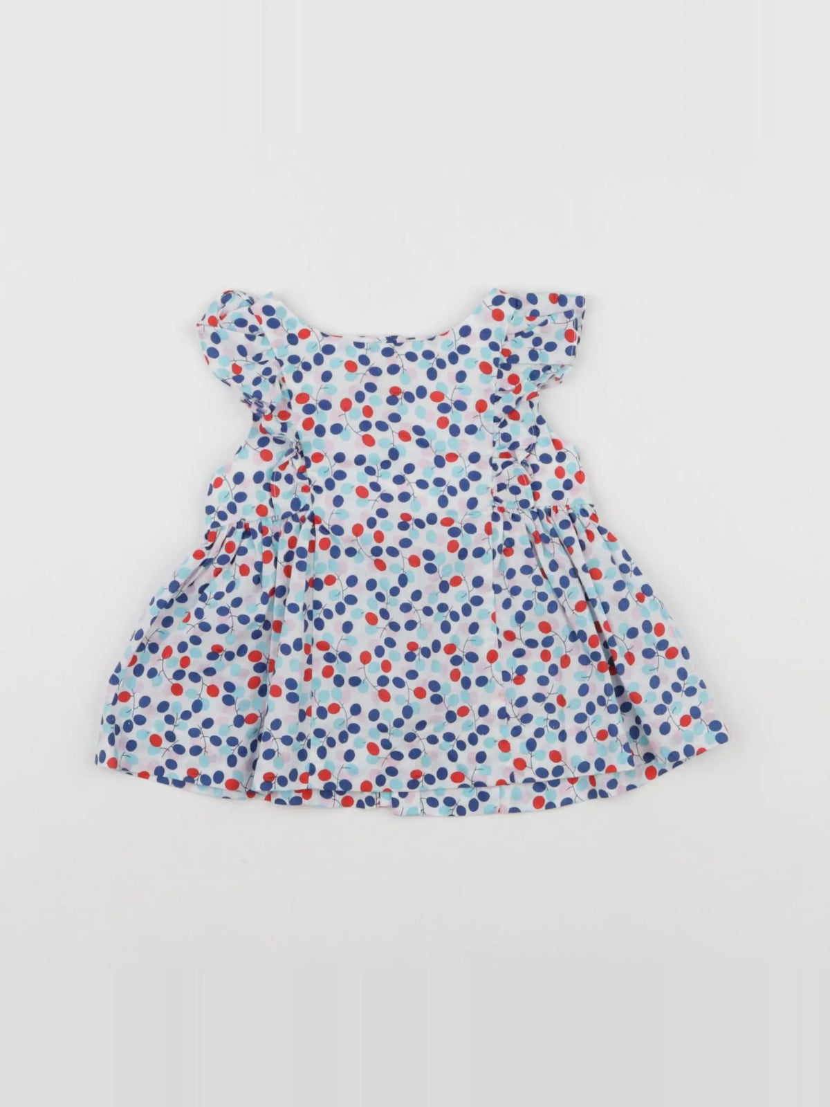 Jacadi - blouse blanc, bleu - 12 mois