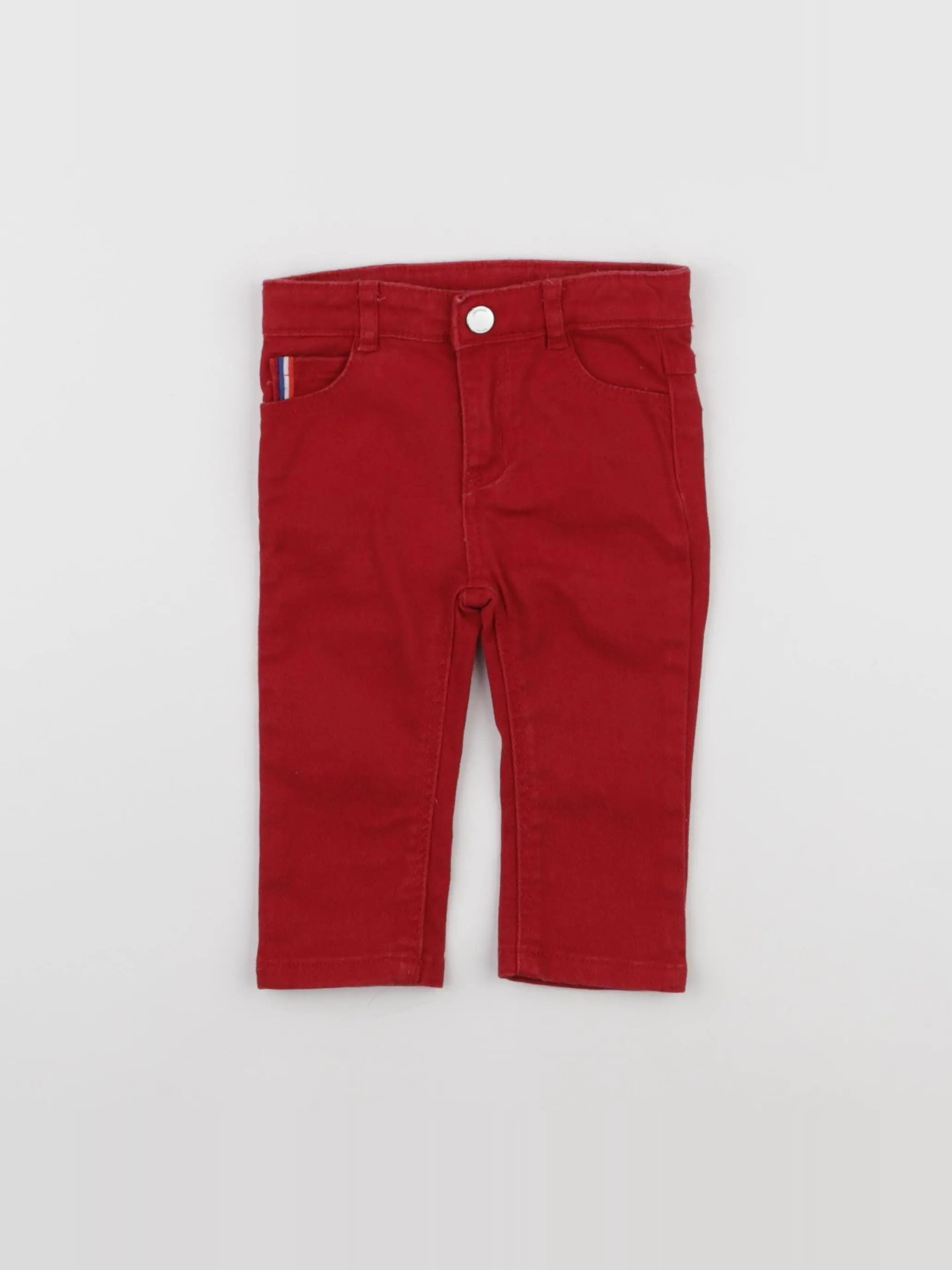 Jacadi - jean rouge - 12 mois