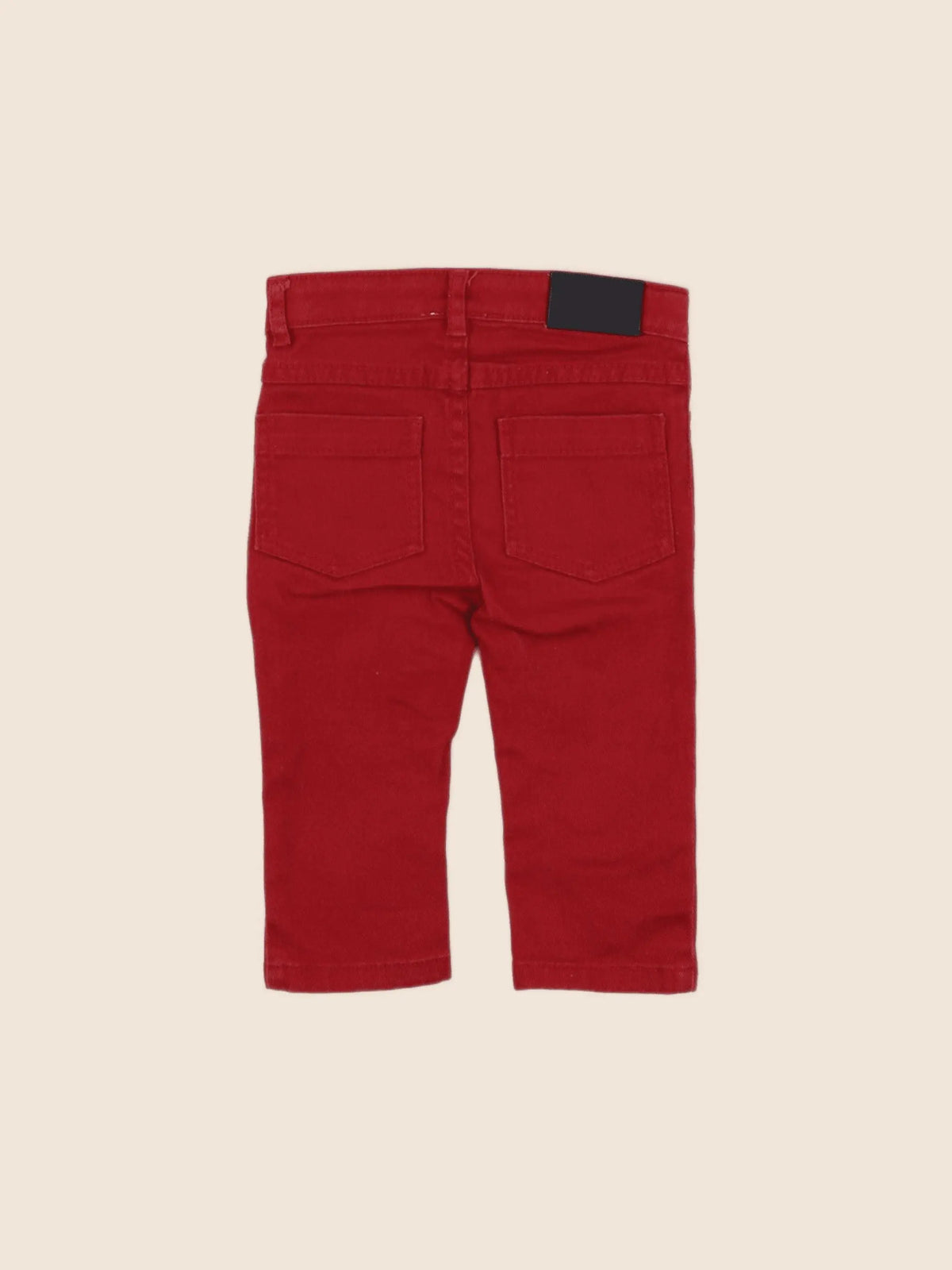 Jacadi - jean rouge - 12 mois