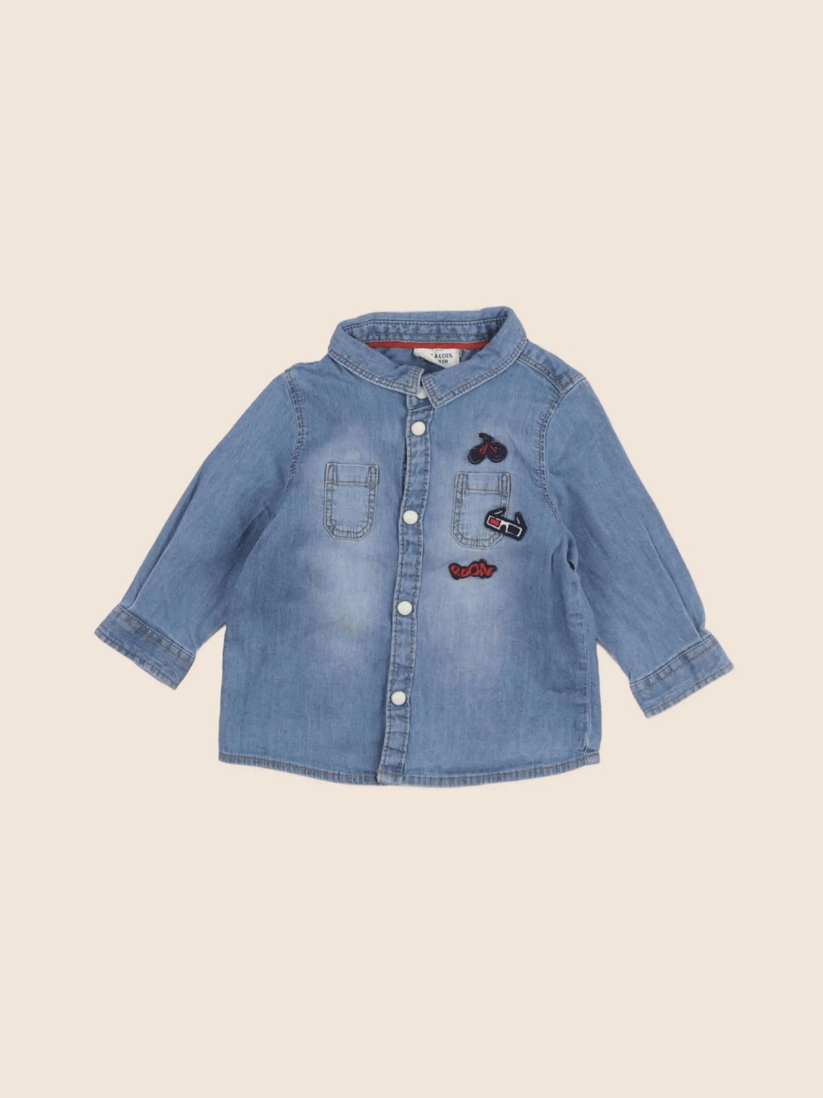 Tape à l'oeil - chemise bleu - 6 mois