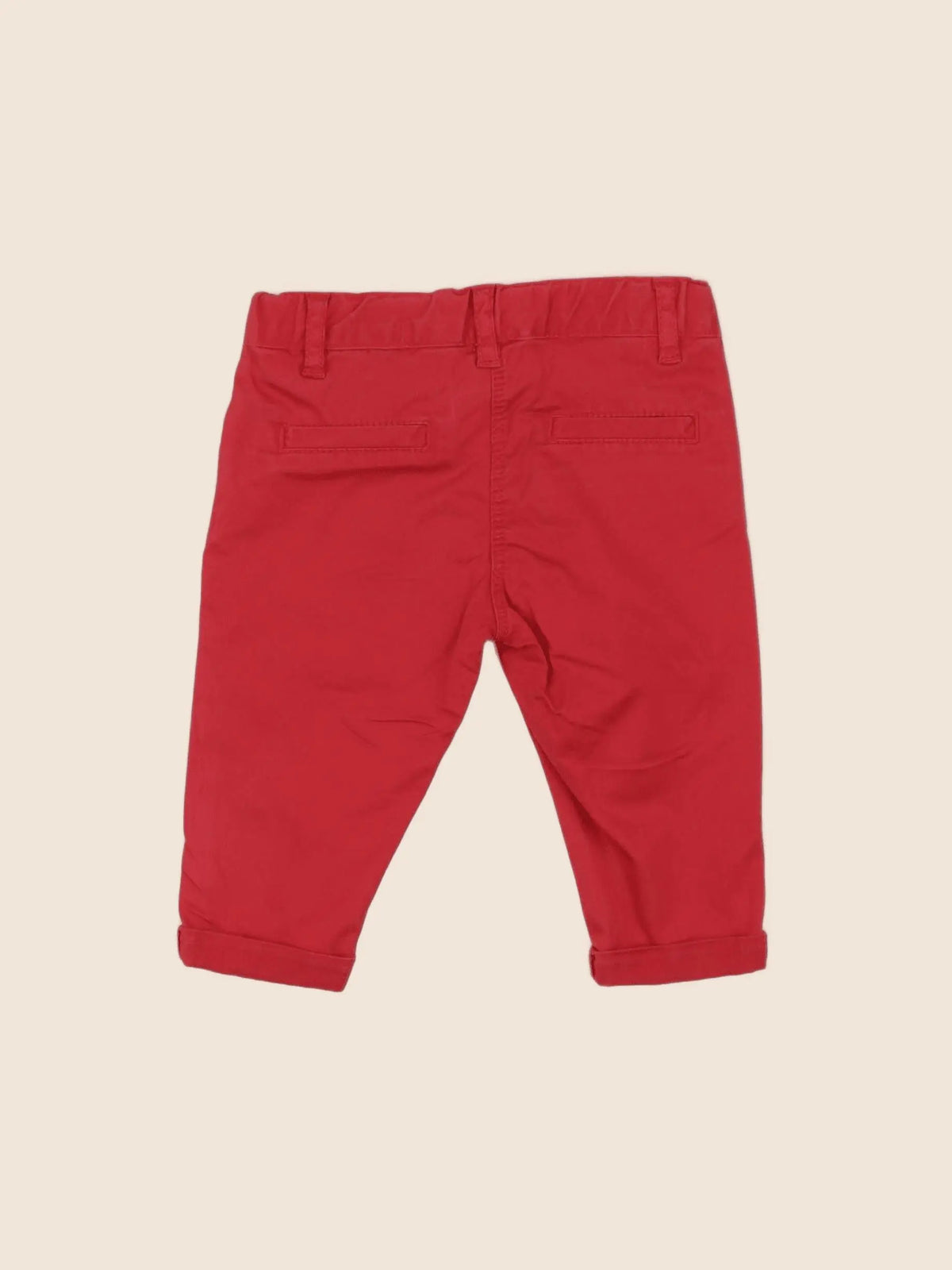 Petit Bateau - pantalon rouge - 6 mois