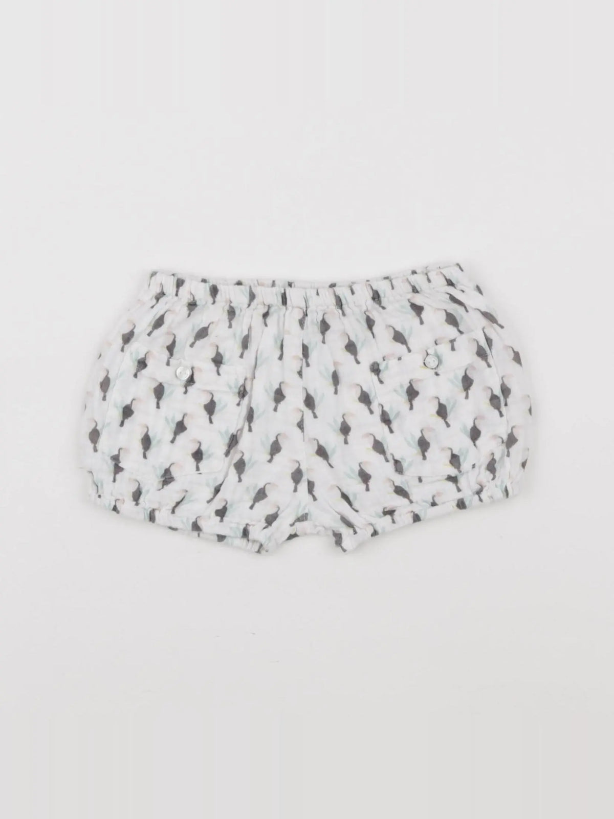 Bouchara - bloomer blanc, gris - 9 mois