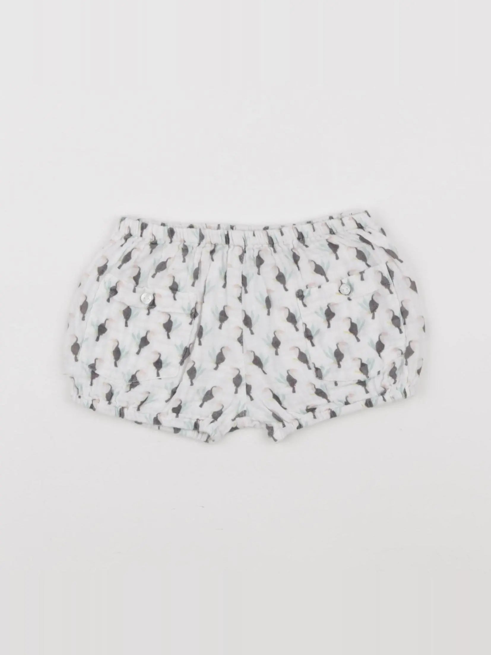 Bouchara - bloomer blanc, gris - 9 mois