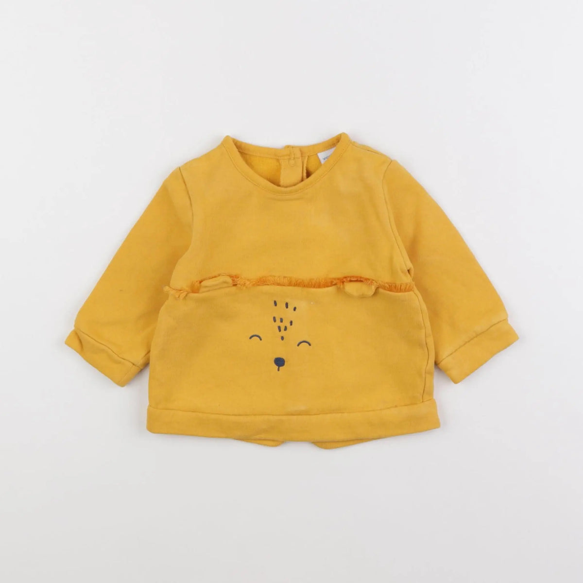 Vertbaudet - sweat jaune - 6 mois