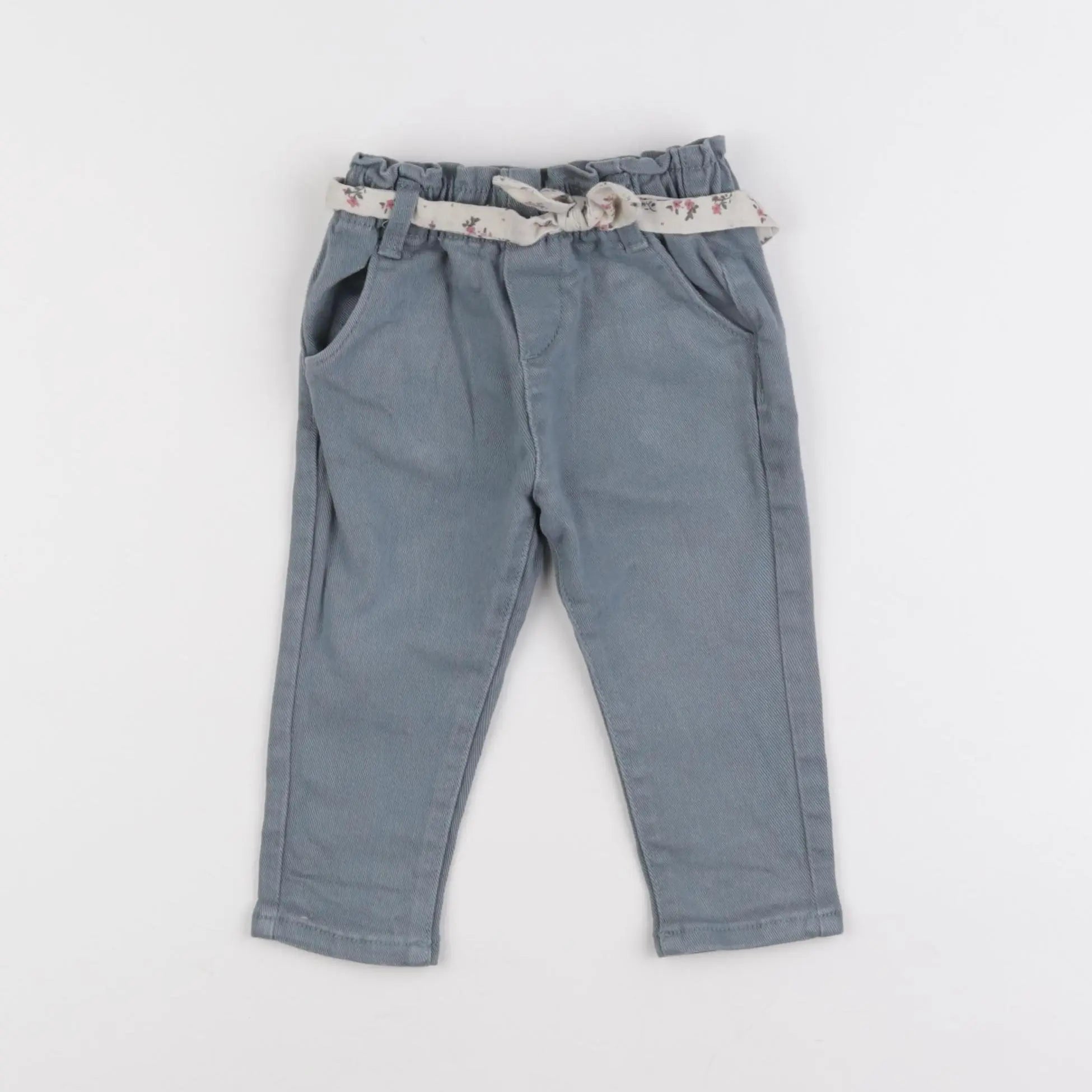 Vertbaudet - pantalon bleu - 9 mois
