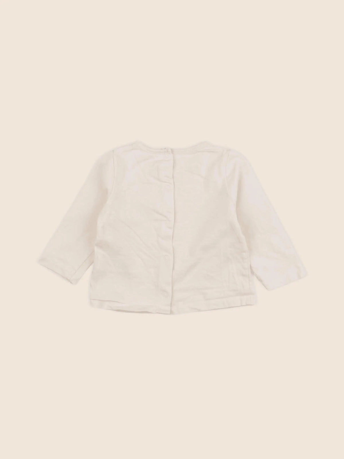 Vertbaudet - tee-shirt beige - 6 mois